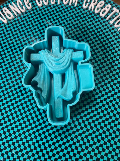 3D Cross with Drape Freshie Mold