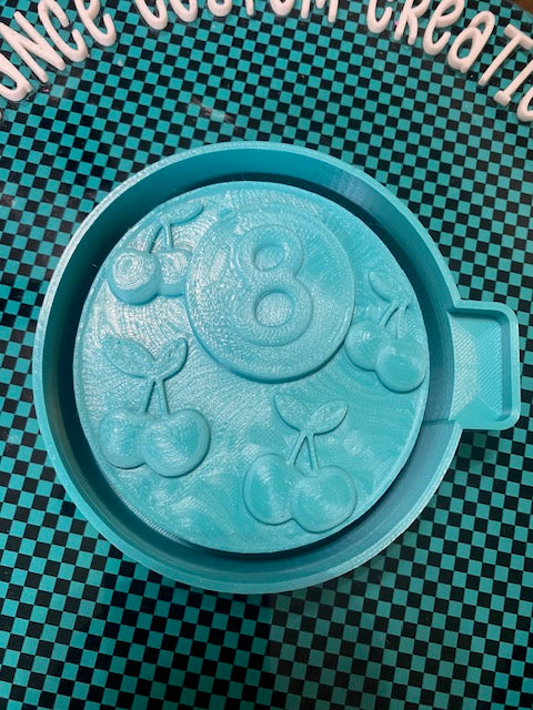 3D Eight Ball with Cherries Freshie Mold
