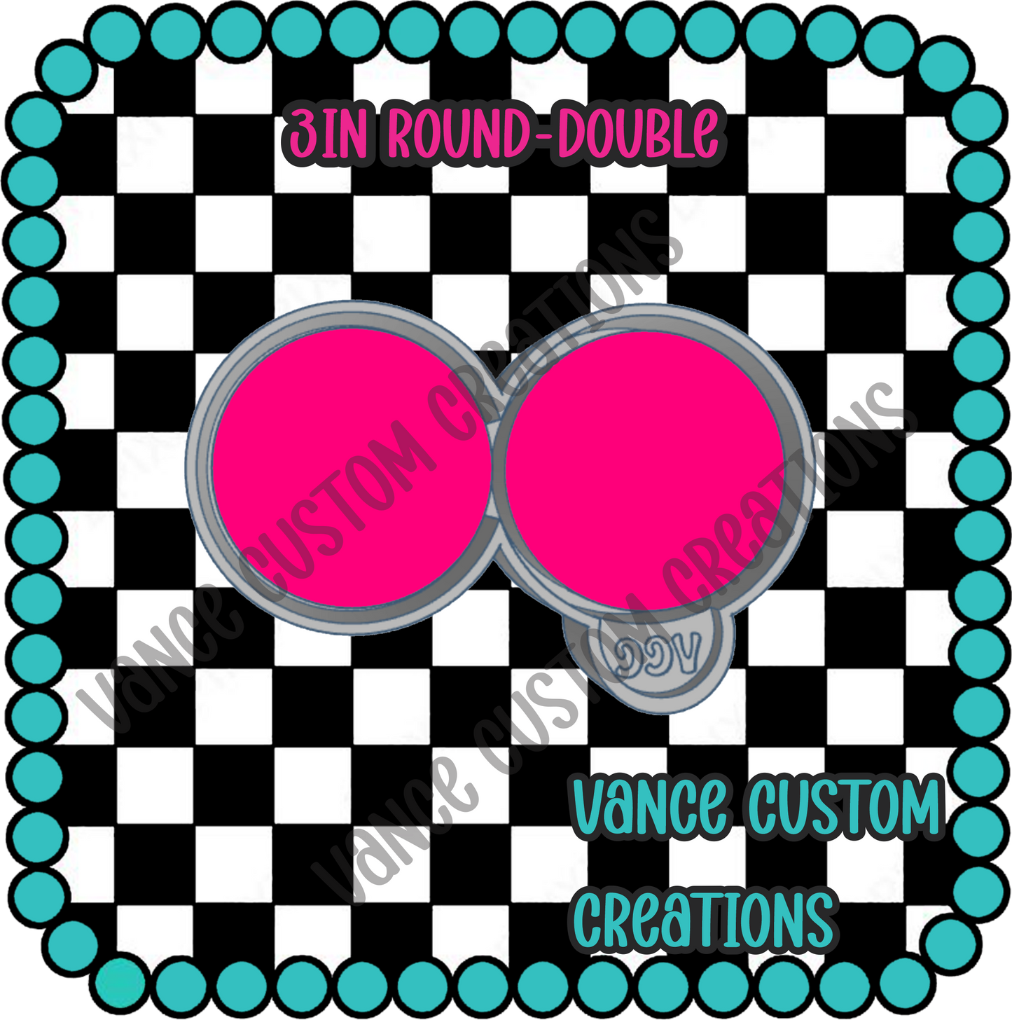 3in Round Double Freshie Mold