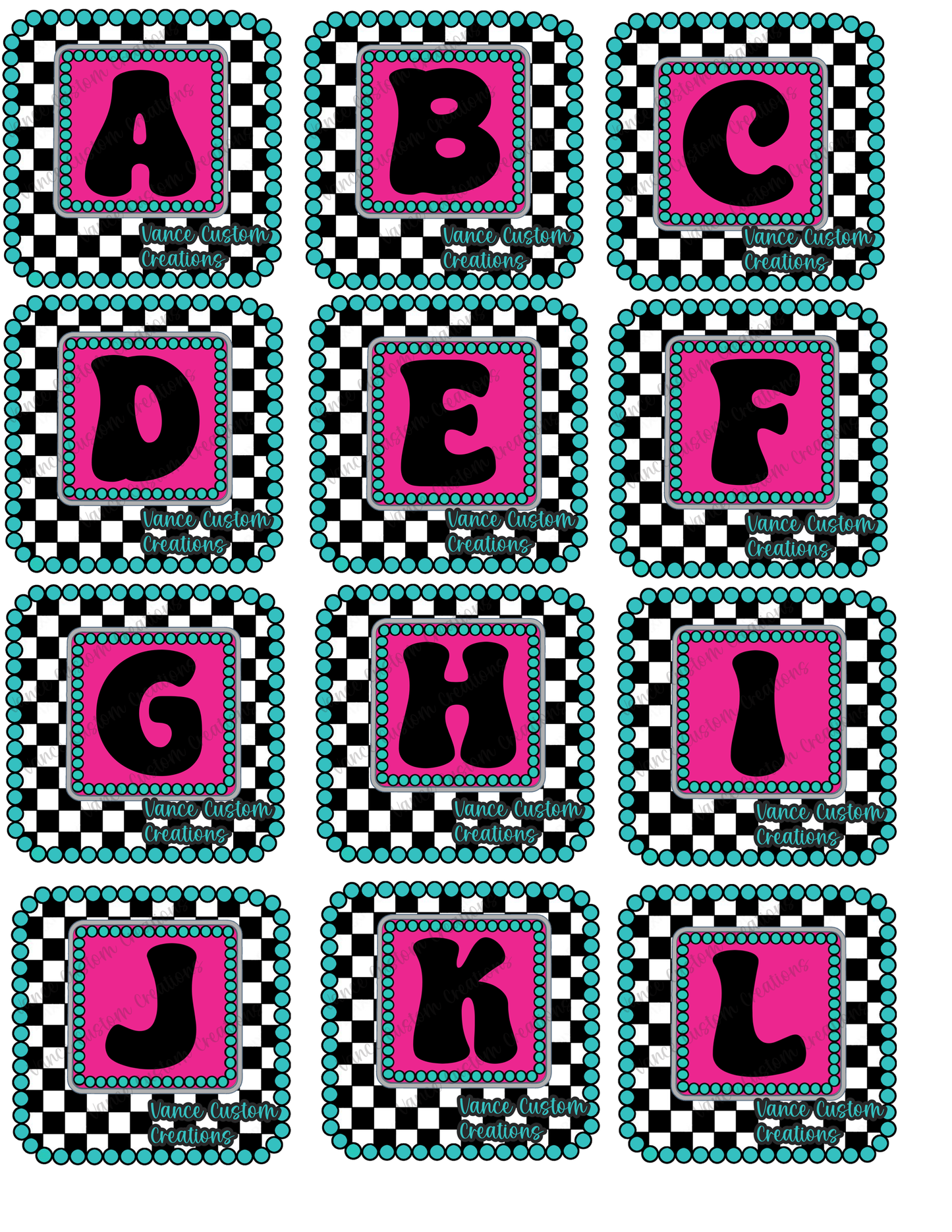 Alphabet Inserts (Individual)