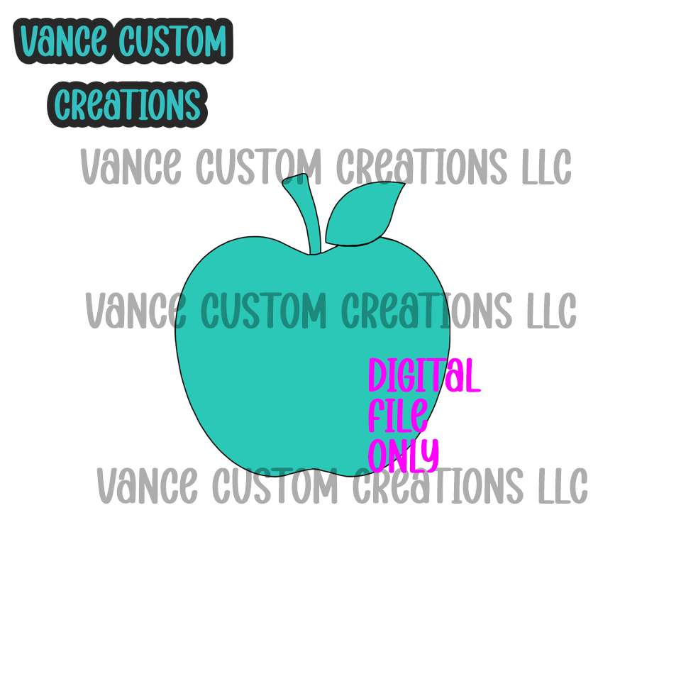 Apple Cardstock Mold SVG