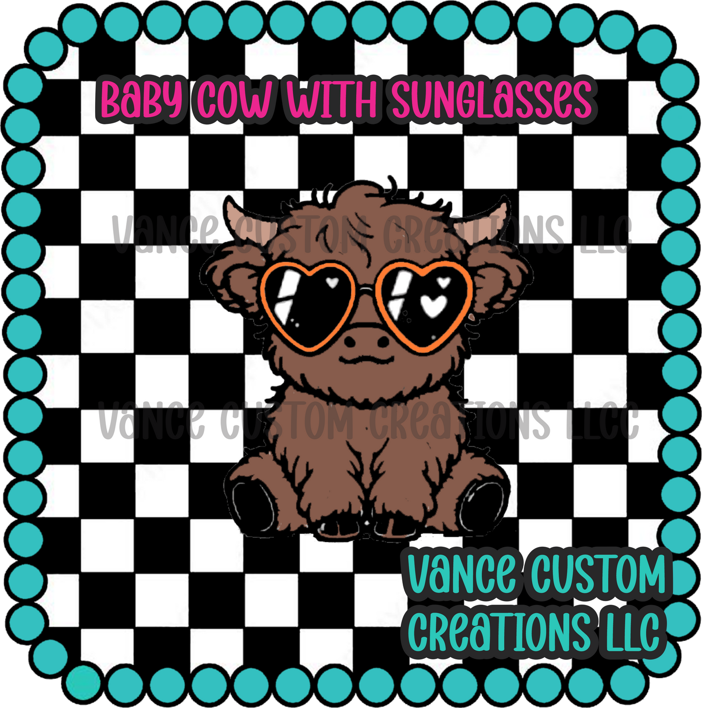 Cow With Sunglasses Freshie Mold