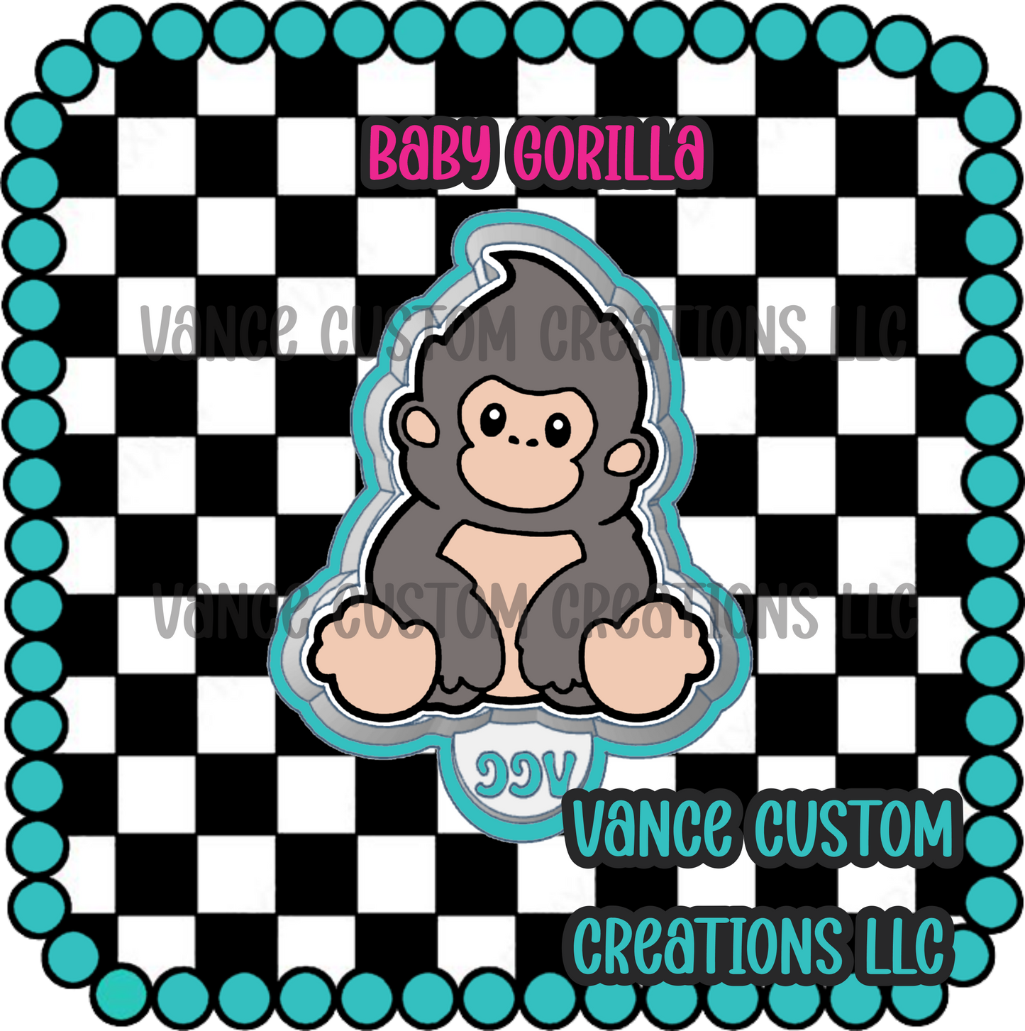 Baby Gorilla Freshie Mold