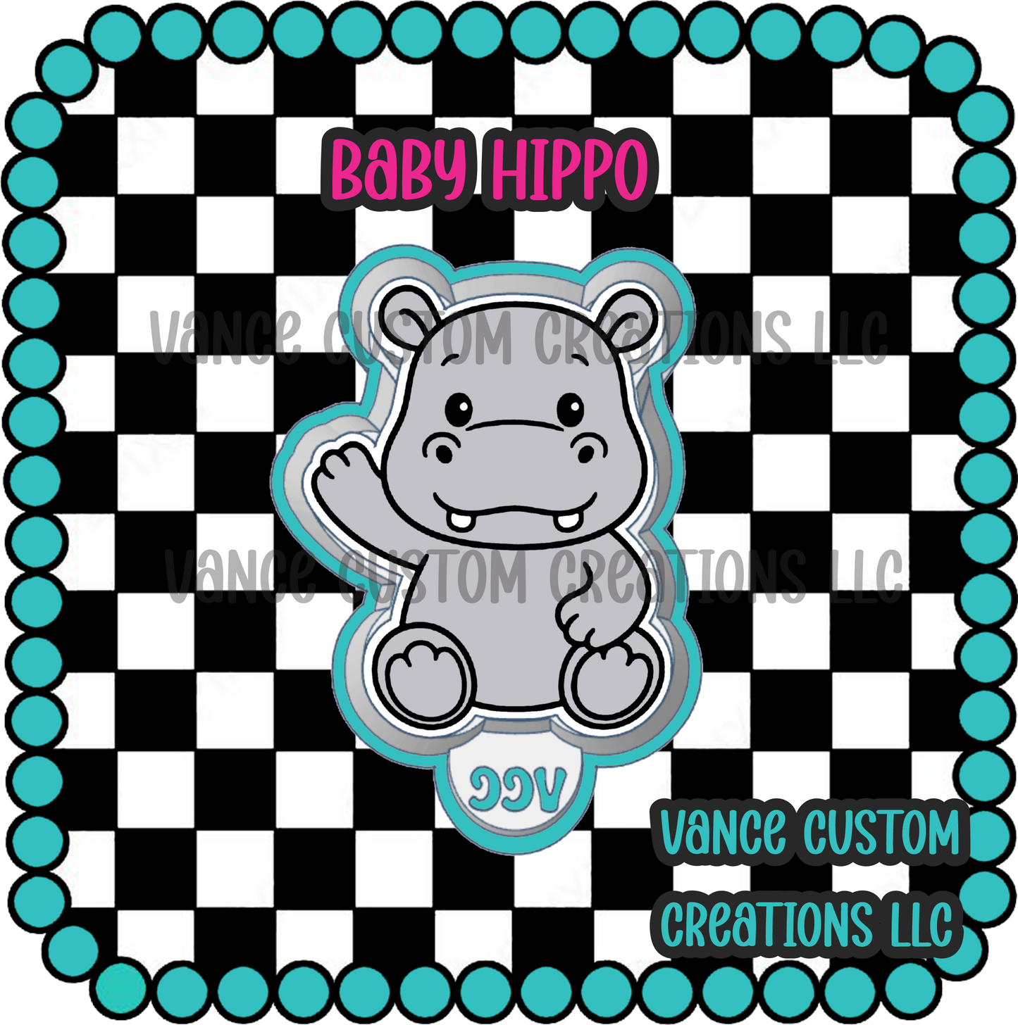 Baby Hippo Freshie Mold