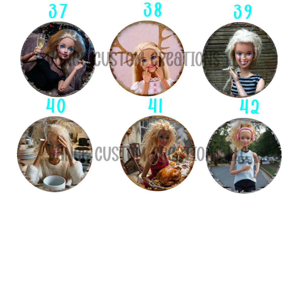 Barbie Meme Round Cardstock