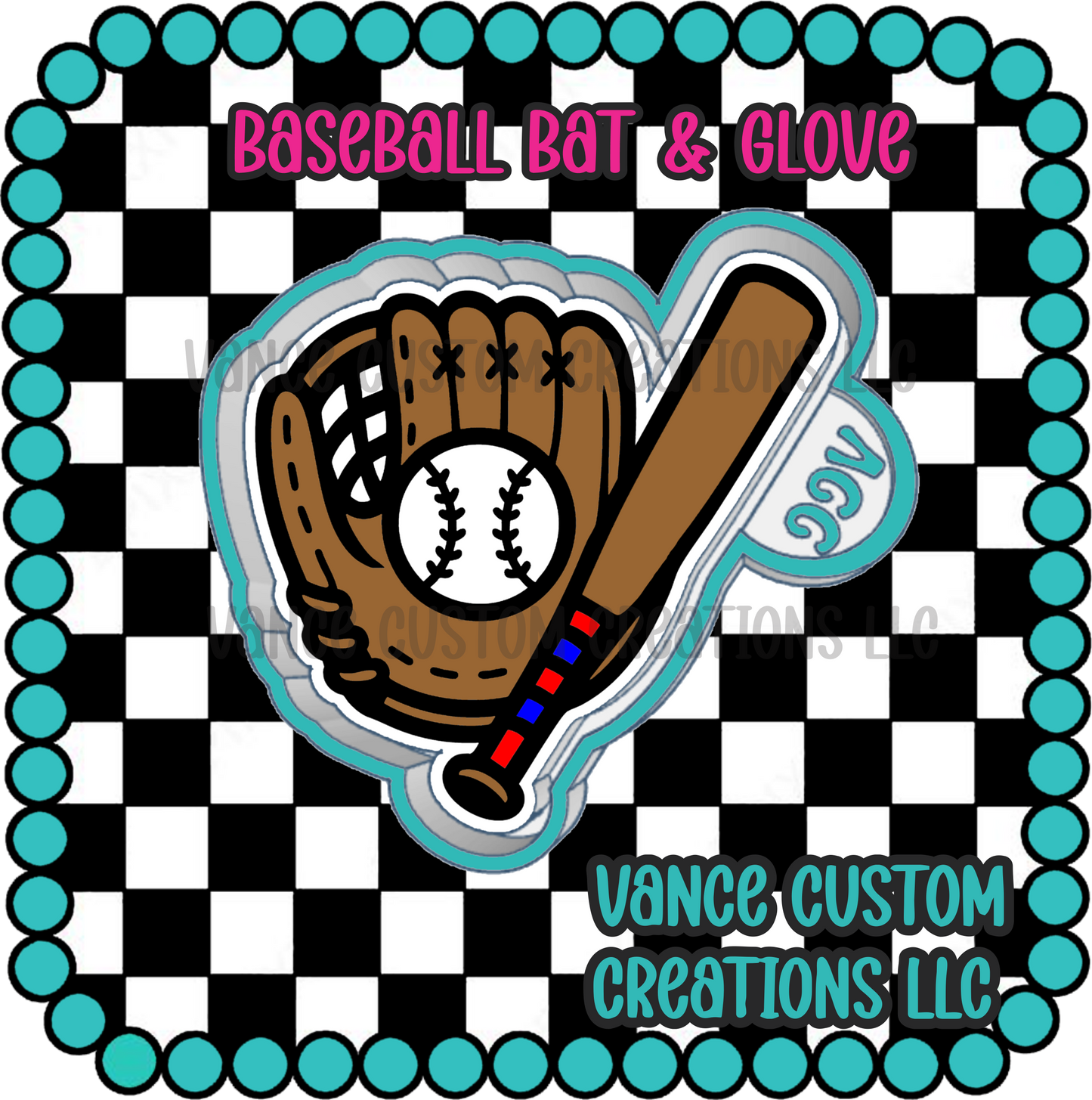 Baseball Bat & Glove Freshie Mold