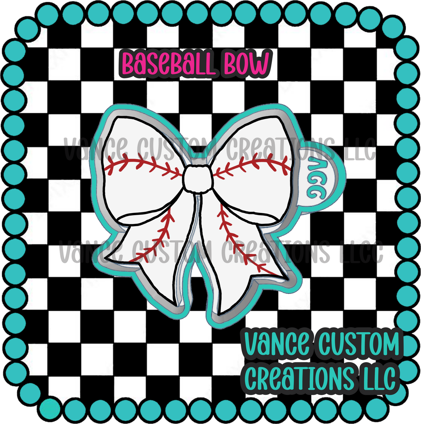 Baseball Bow Freshie Mold