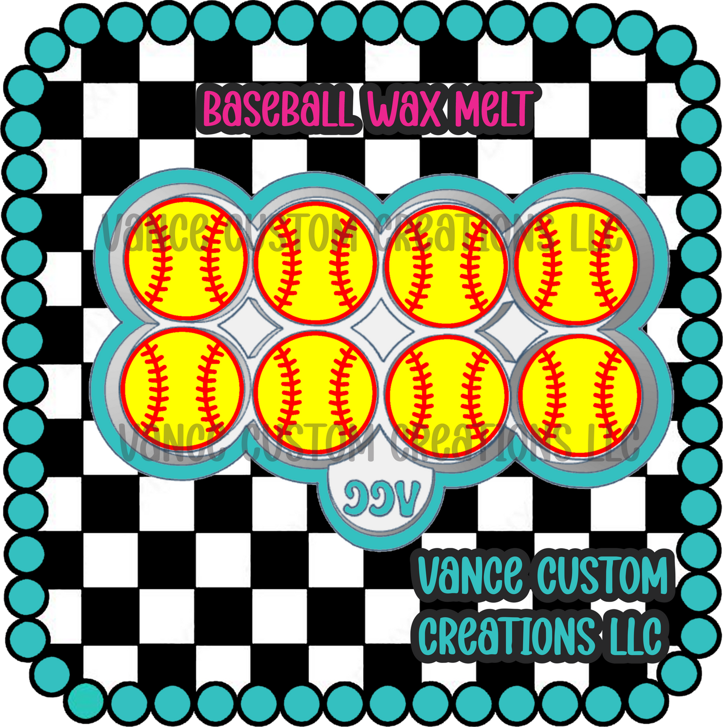 Baseball Wax Melt Mold
