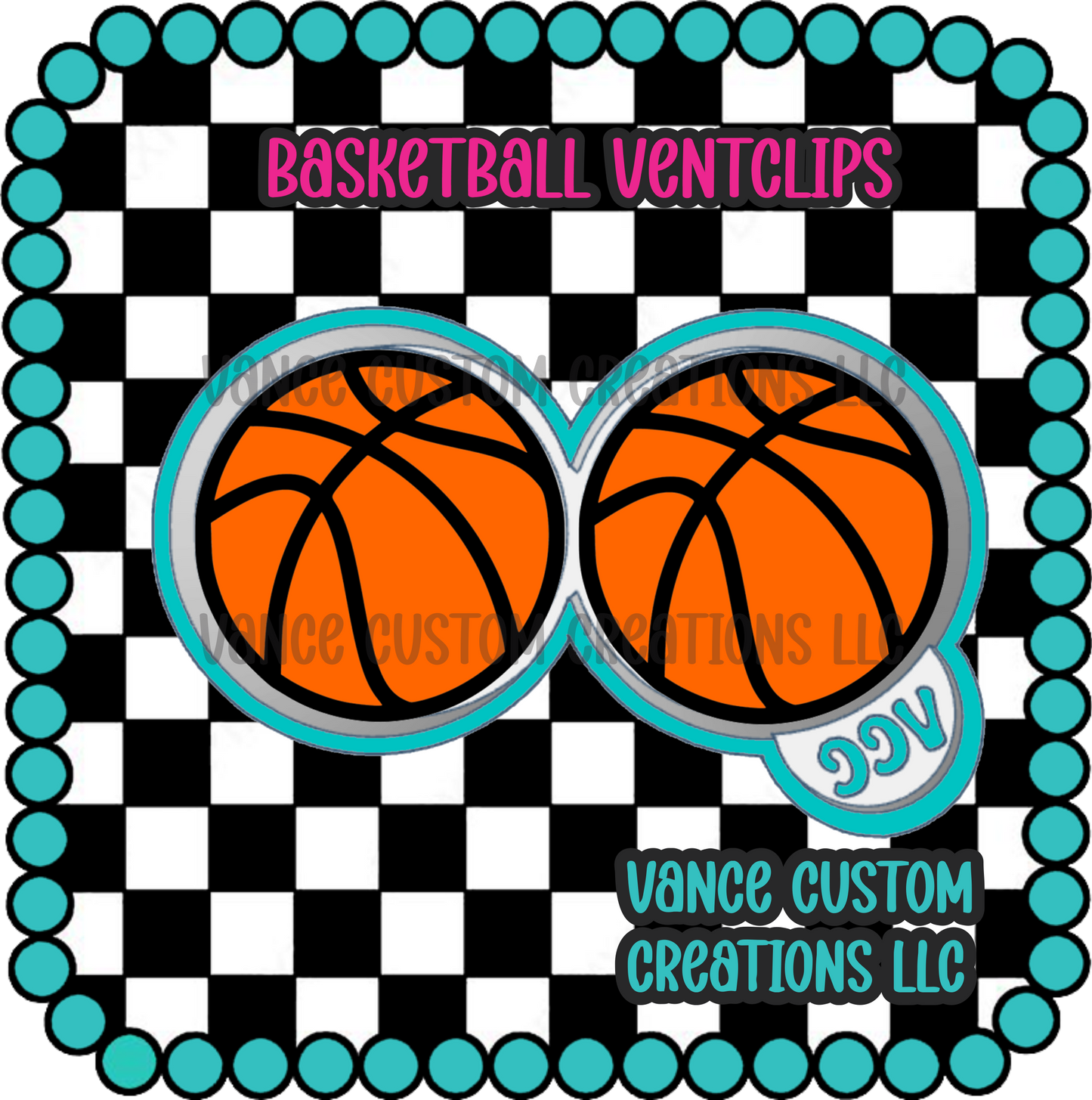 Basketball Ventclip Freshie Mold