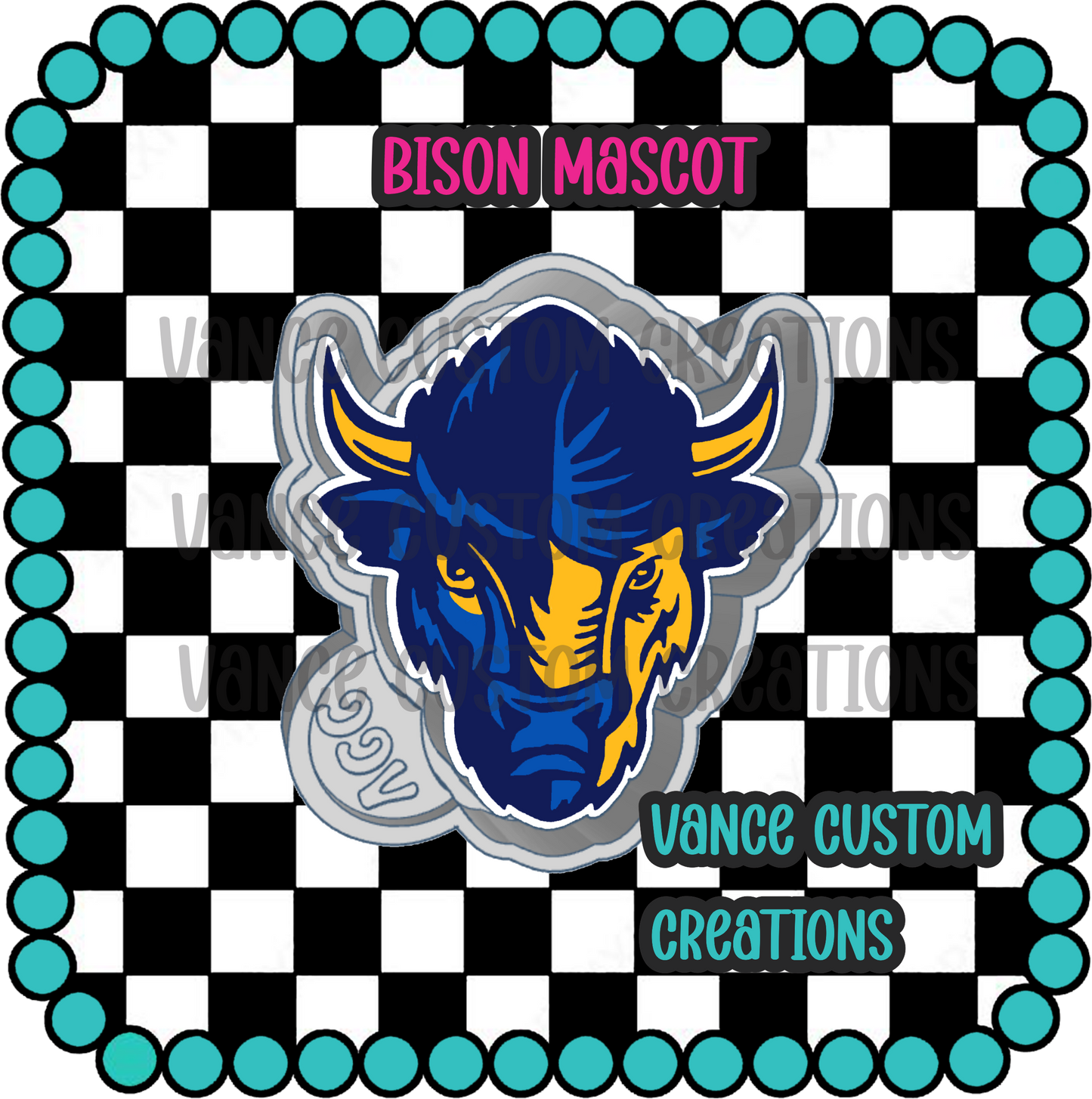 Bison Mascot Freshie Mold