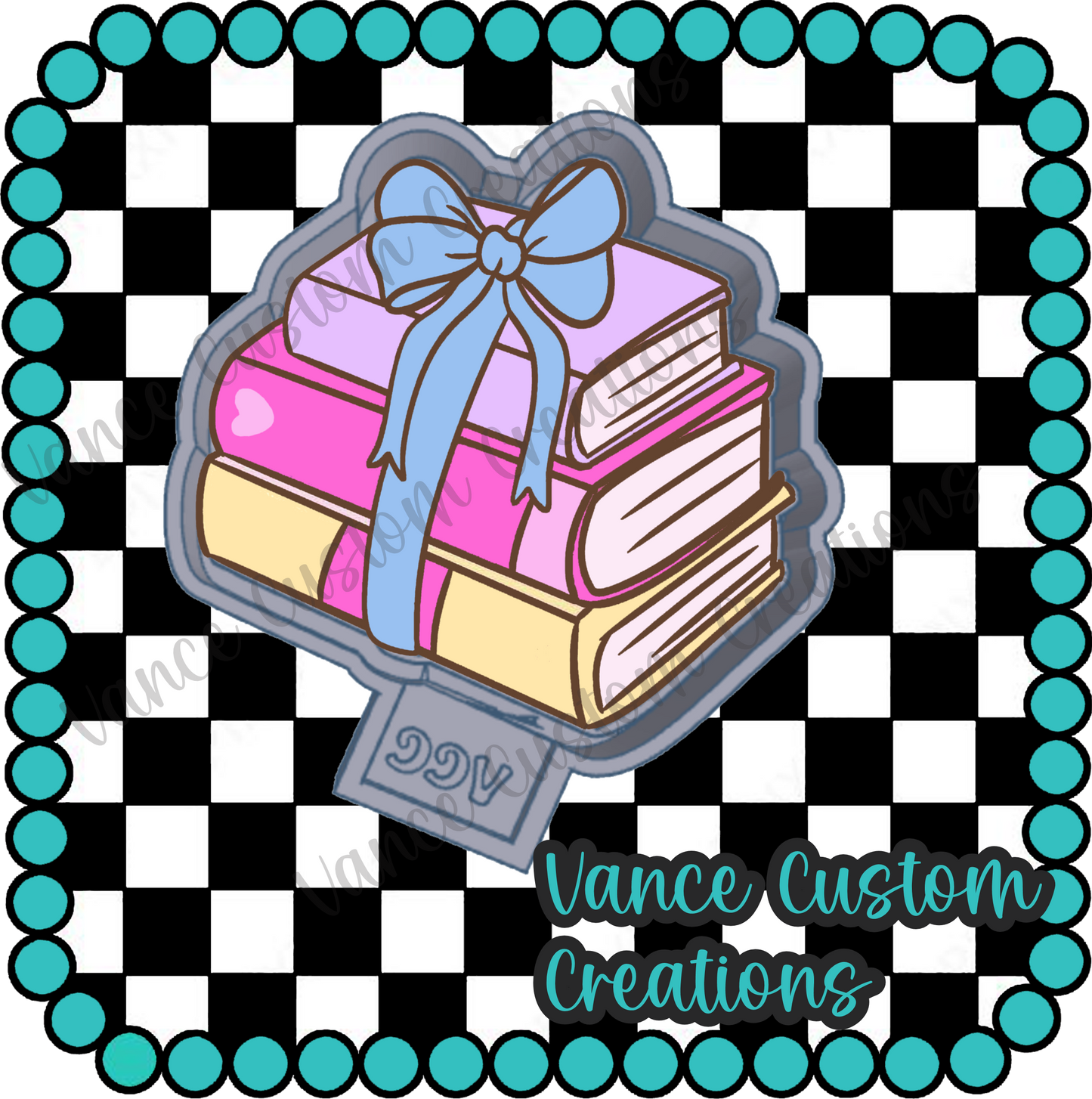 Books with Bow Freshie Mold
