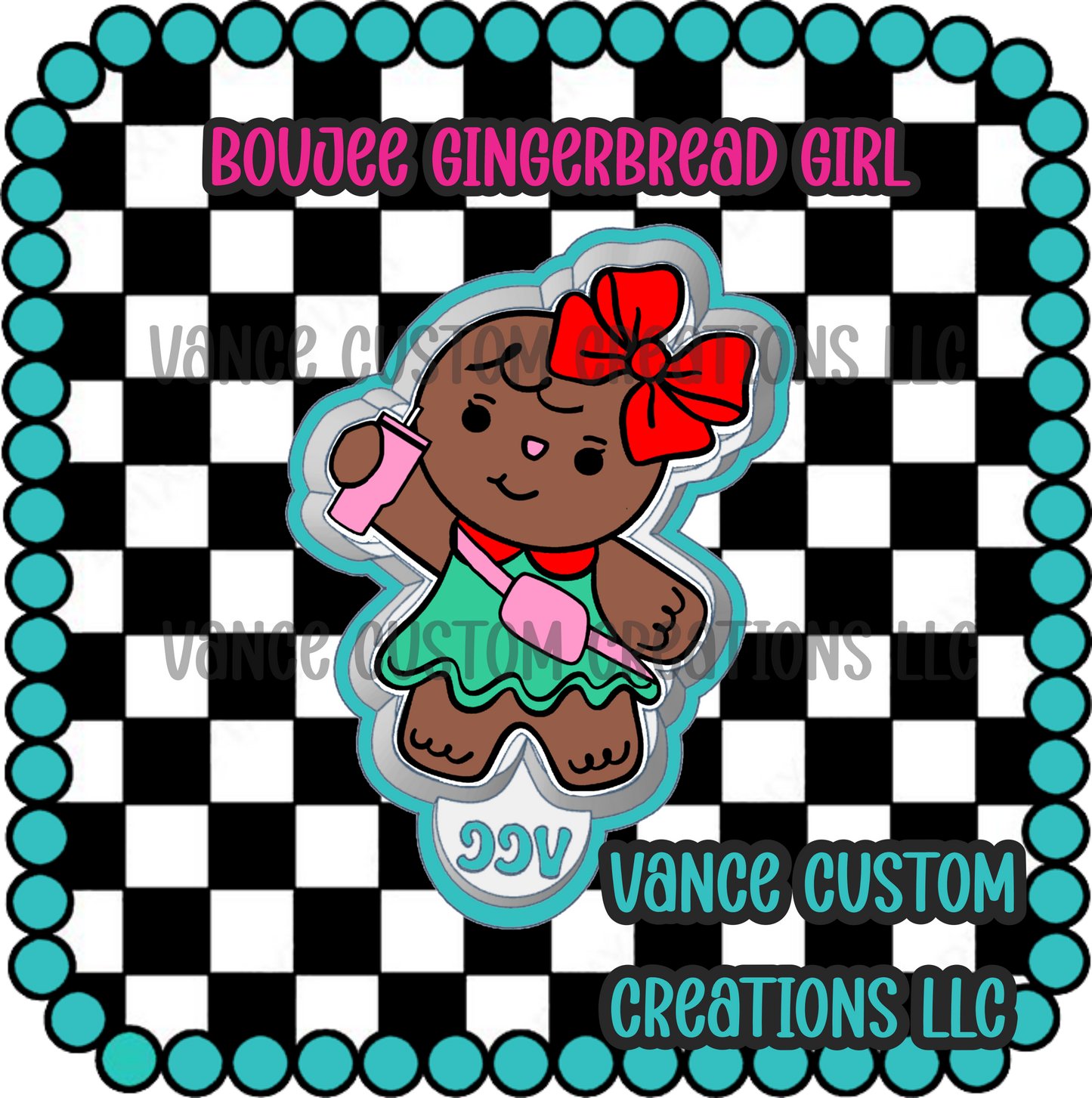 Boujee Gingerbread Girl Freshie Mold