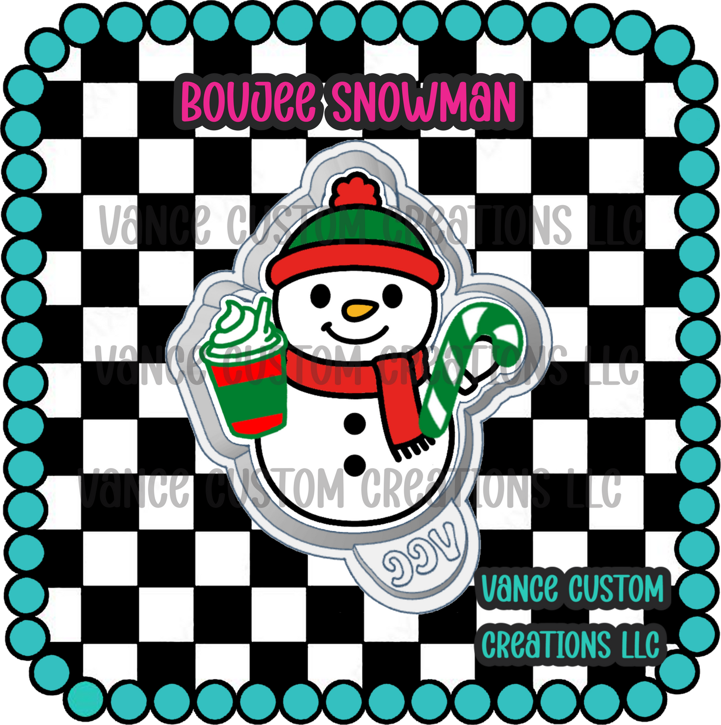 Boujee Snowman Freshie Mold