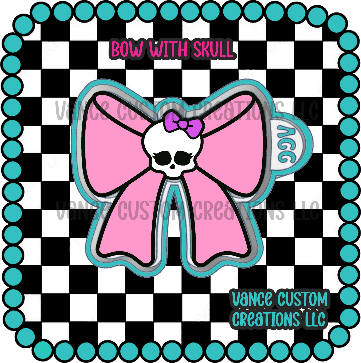 Bow with Skull Freshie Mold