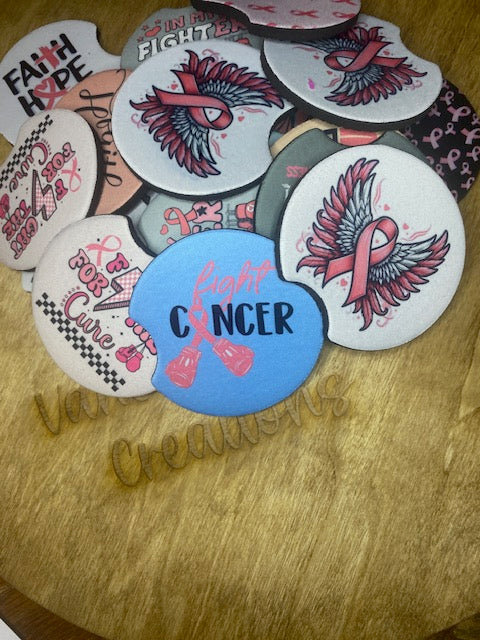 Breast Cancer Awareness Car Coasters