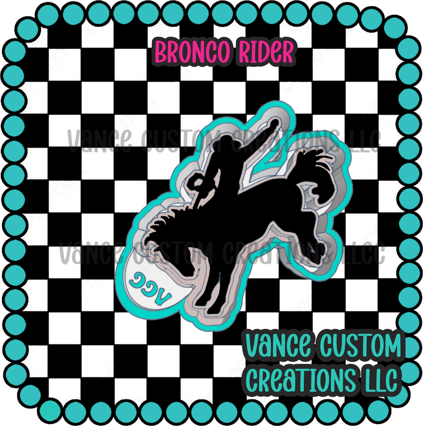 Bronco Rider Freshie Mold