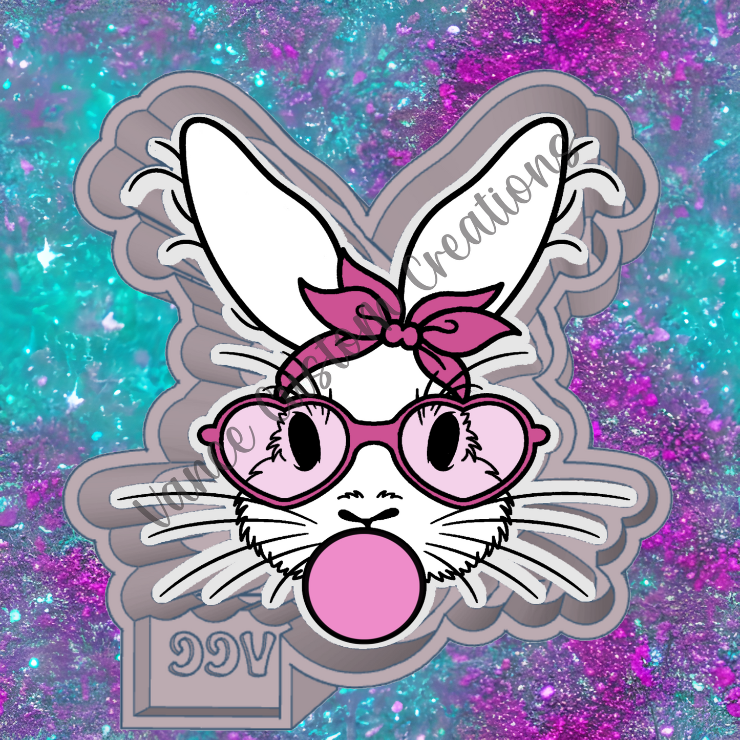 Bunny with Glasses Freshie Mold