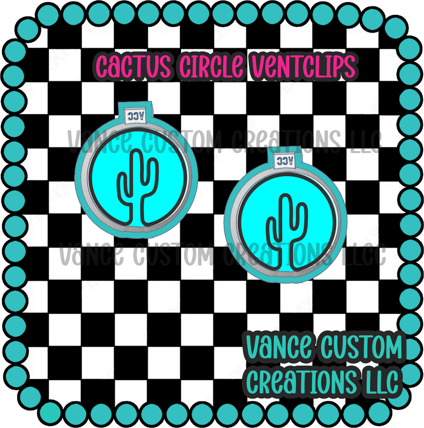 Cactus Circle VentClip Mold