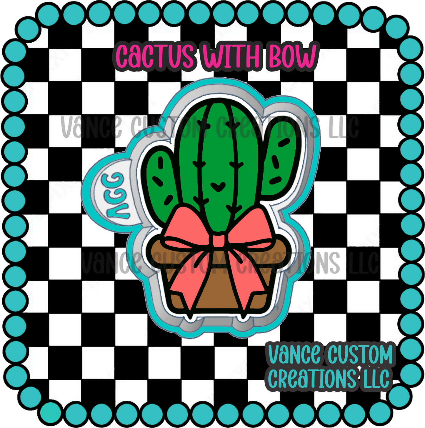 Cactus with Bow Freshie Mold