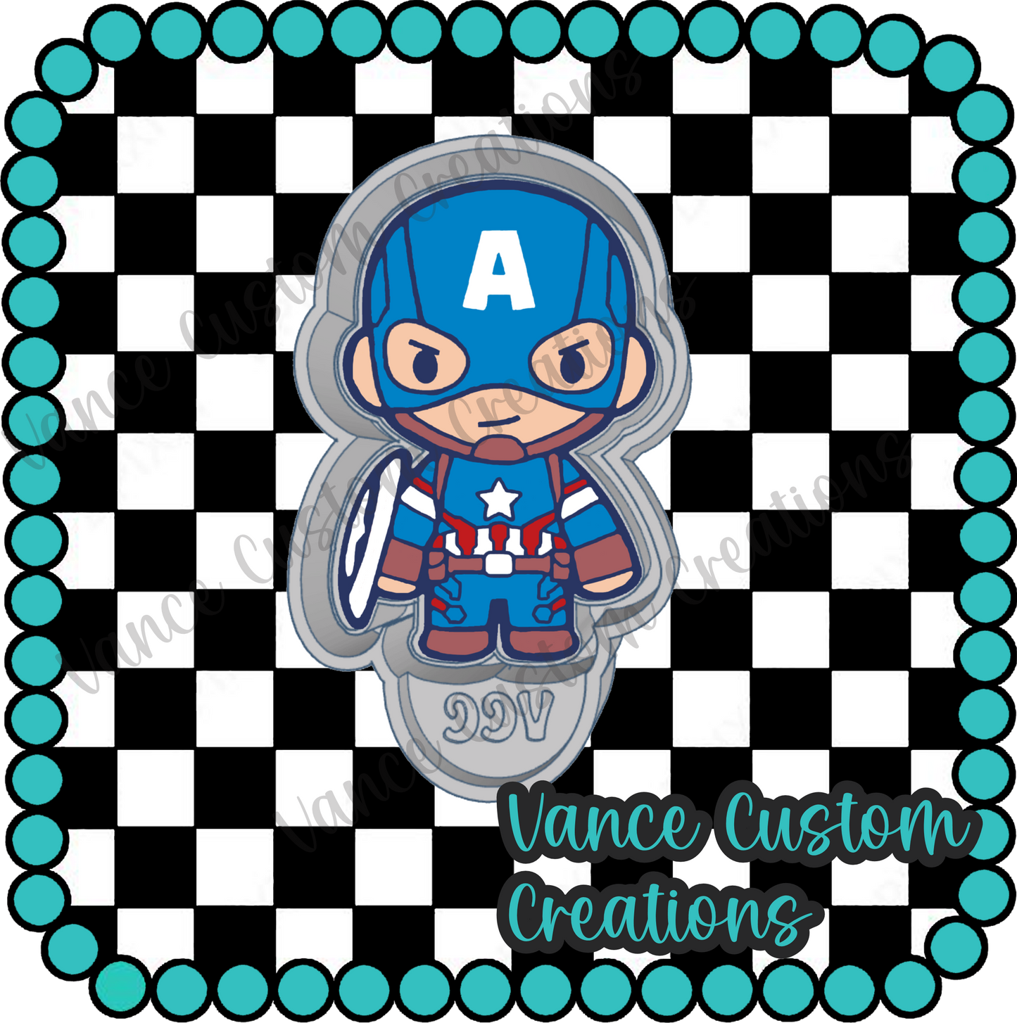 Captain America Freshie Mold