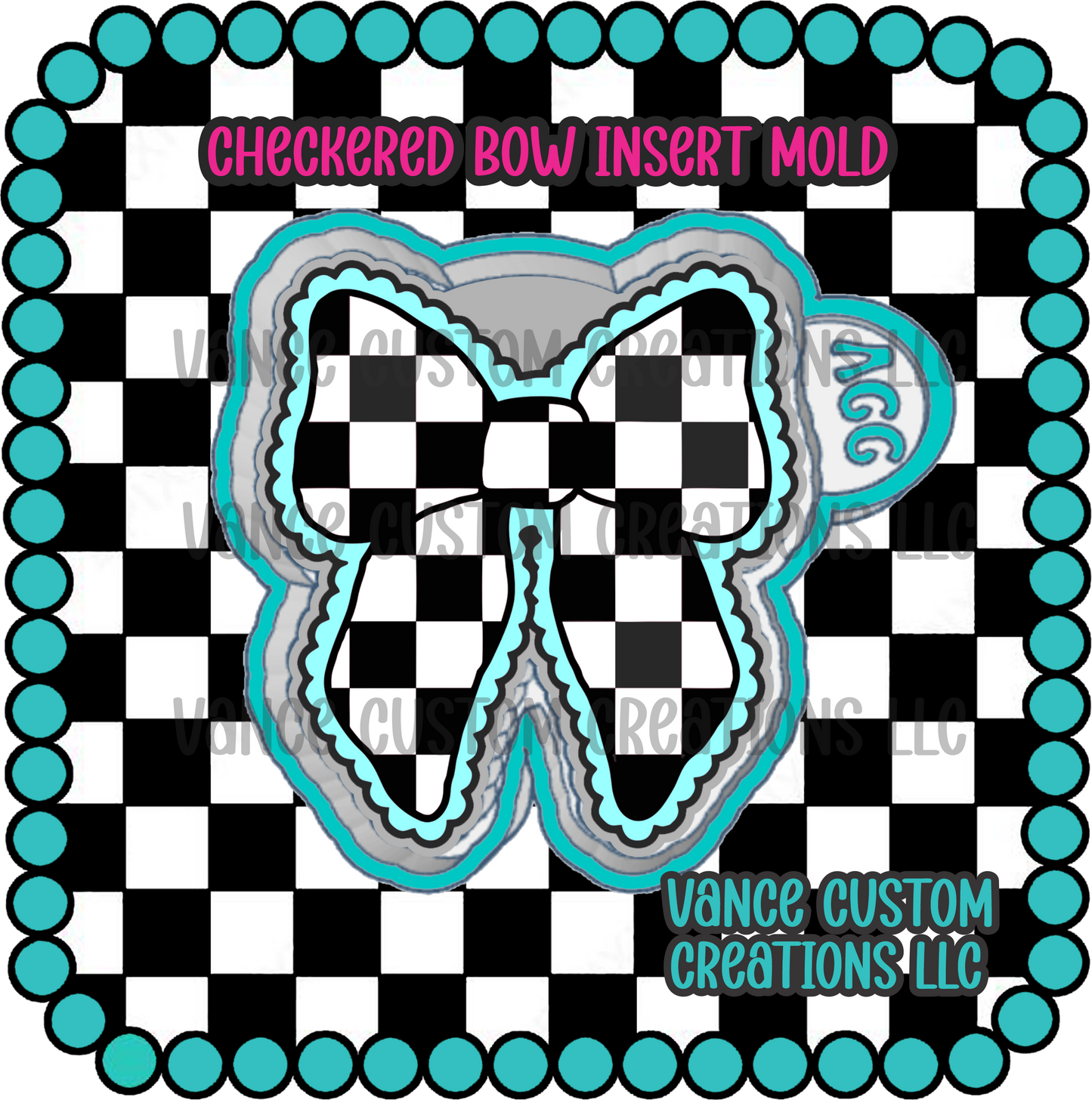 Checkered Bow Insert Mold
