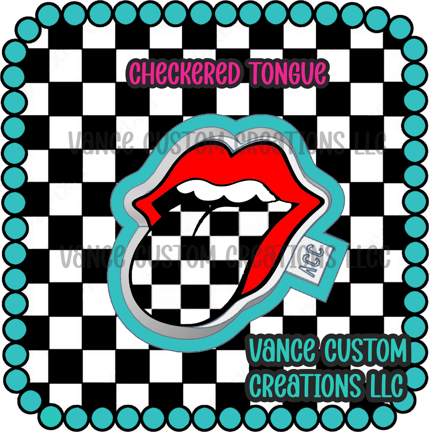 Checkered Tongue Freshie Mold