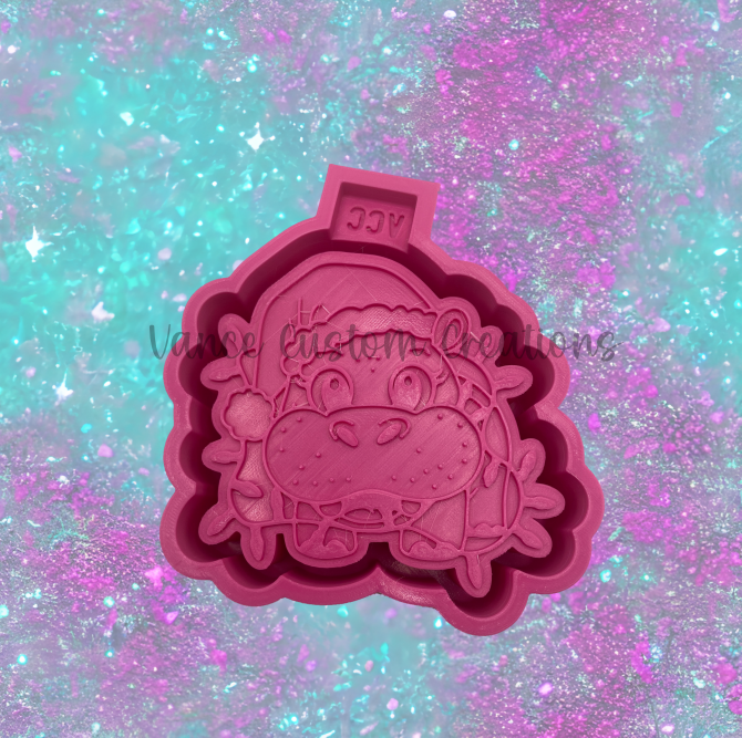 Christmas Hippo Freshie Mold
