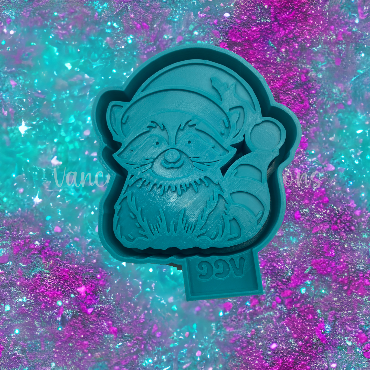 Christmas Raccoon Freshie Mold