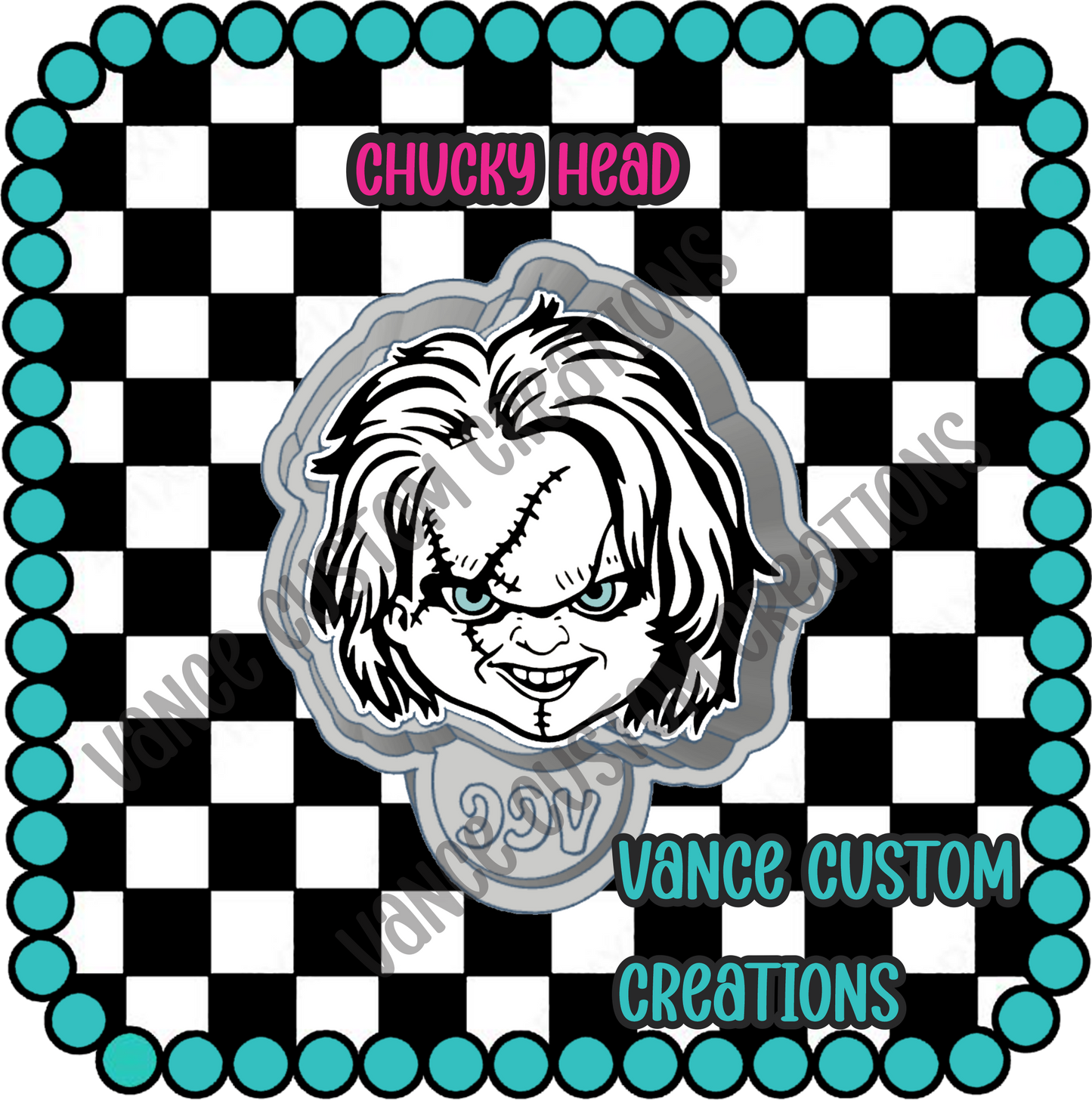Chucky Head Freshie Mold