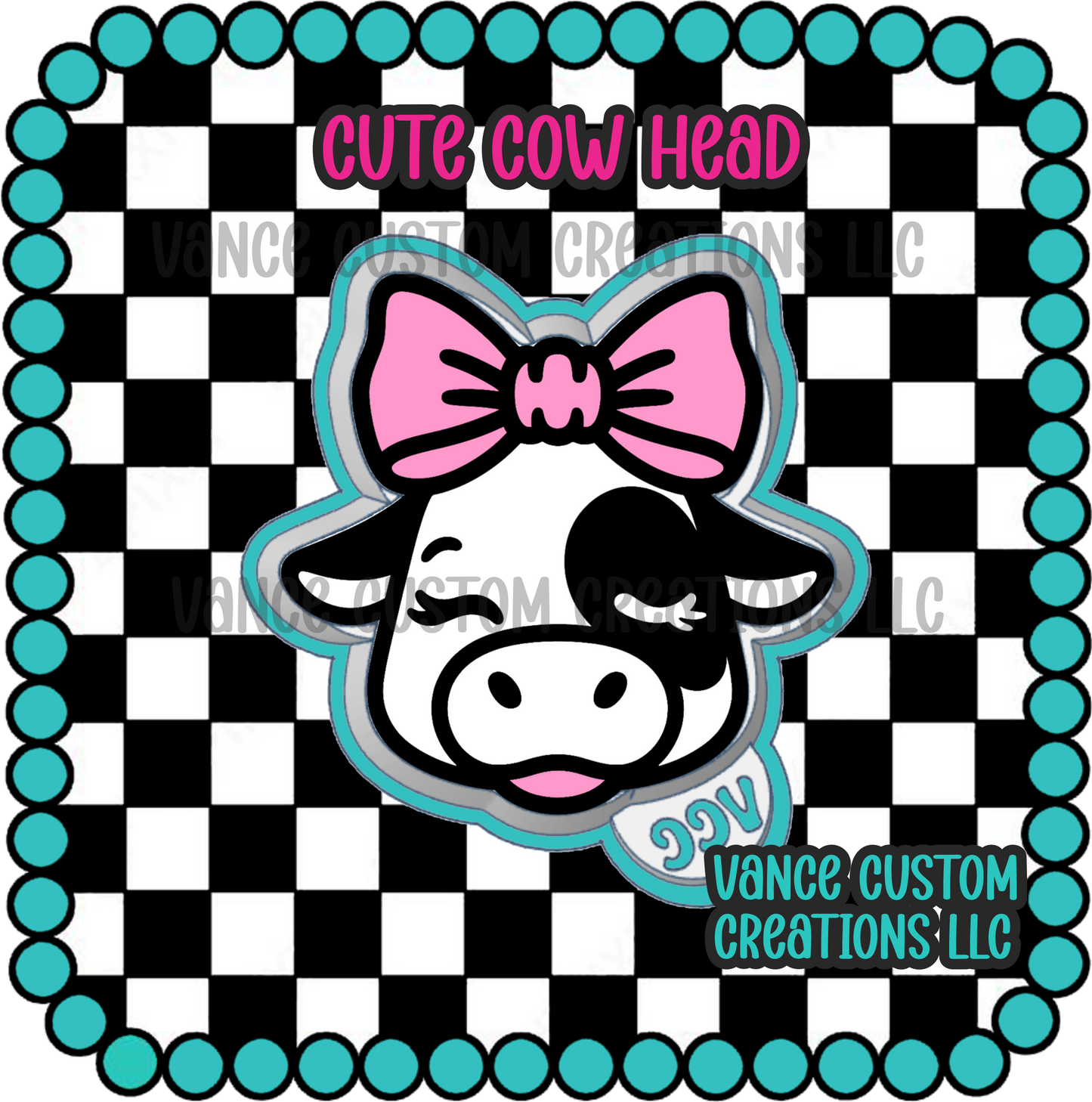 Cute Cow Head Freshie Mold