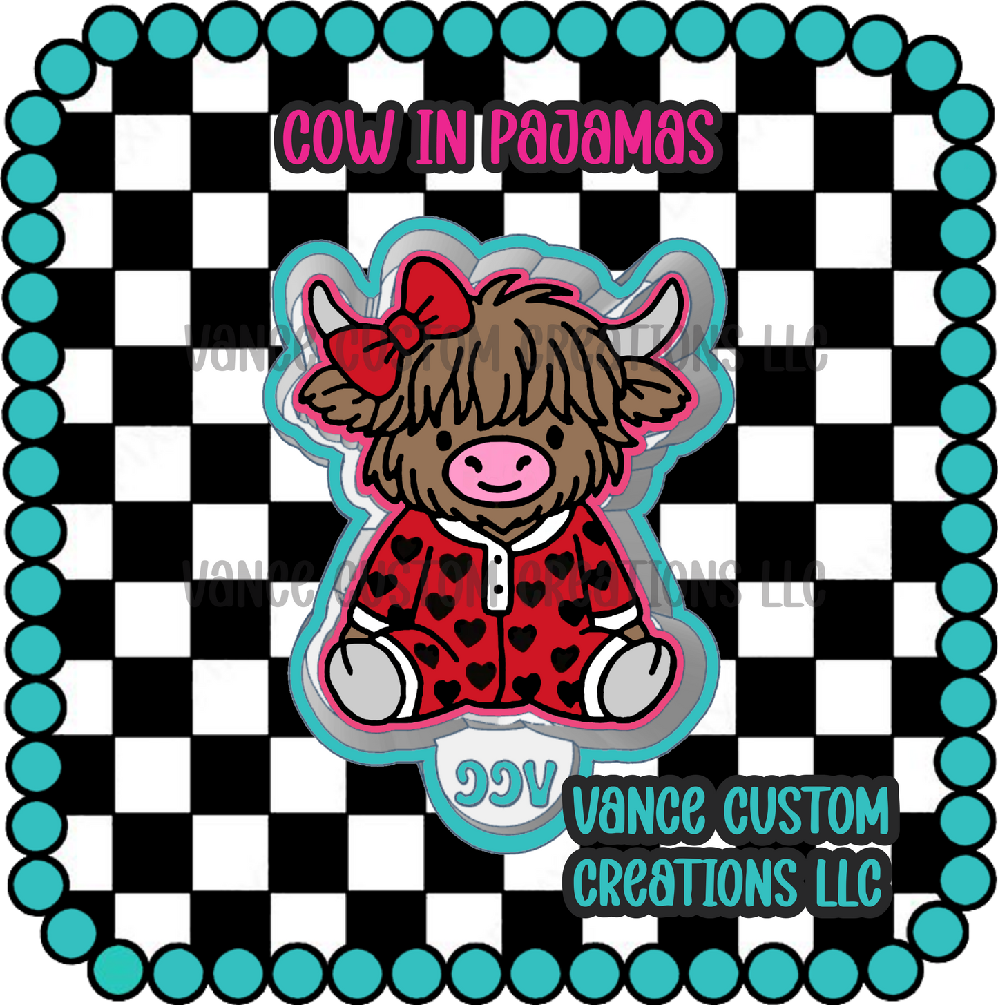 Cow In Pajamas Freshie Mold