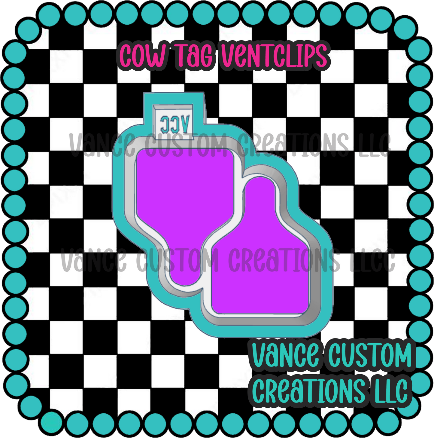 Cow Tag Ventclip Mold