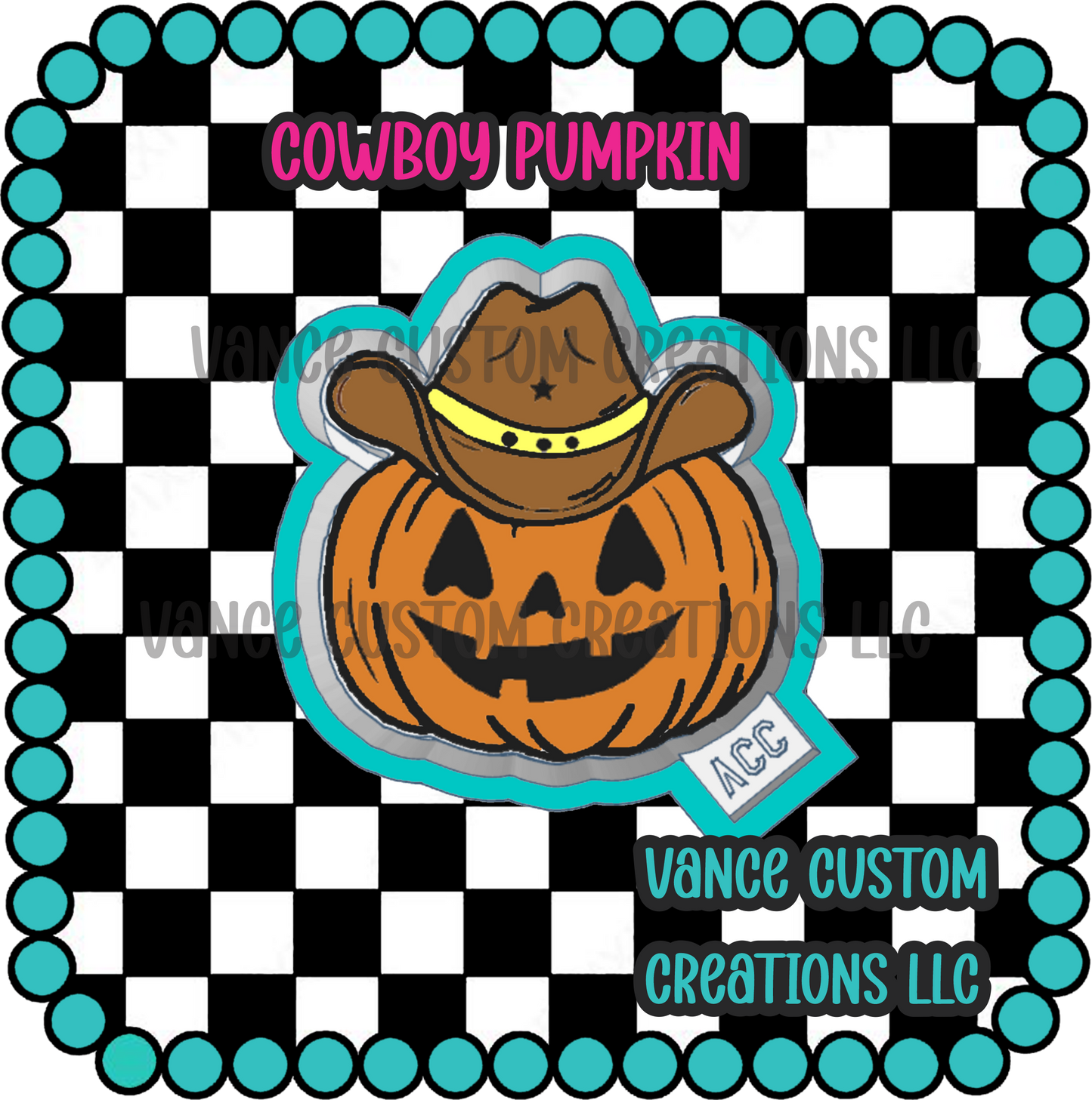 Cowboy Pumpkin Freshie Mold