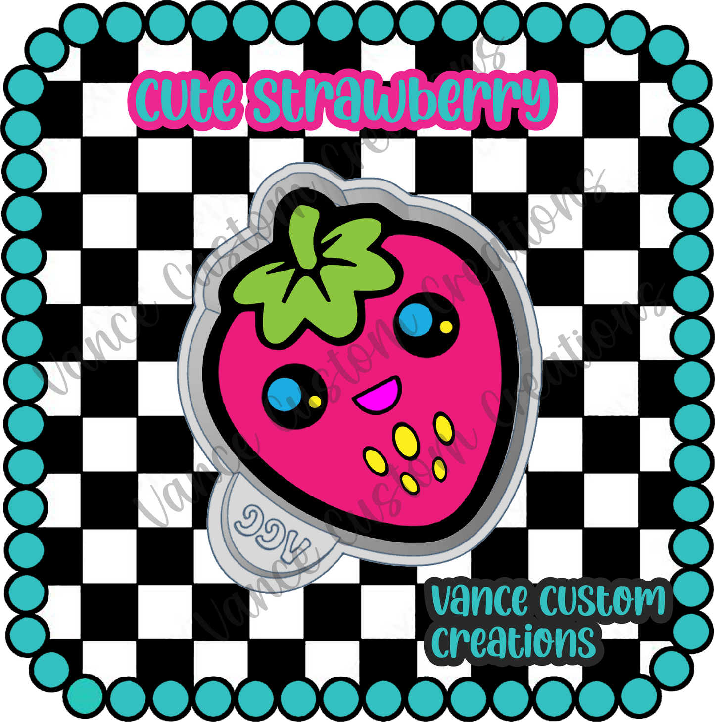 Cute Strawberry Freshie Mold