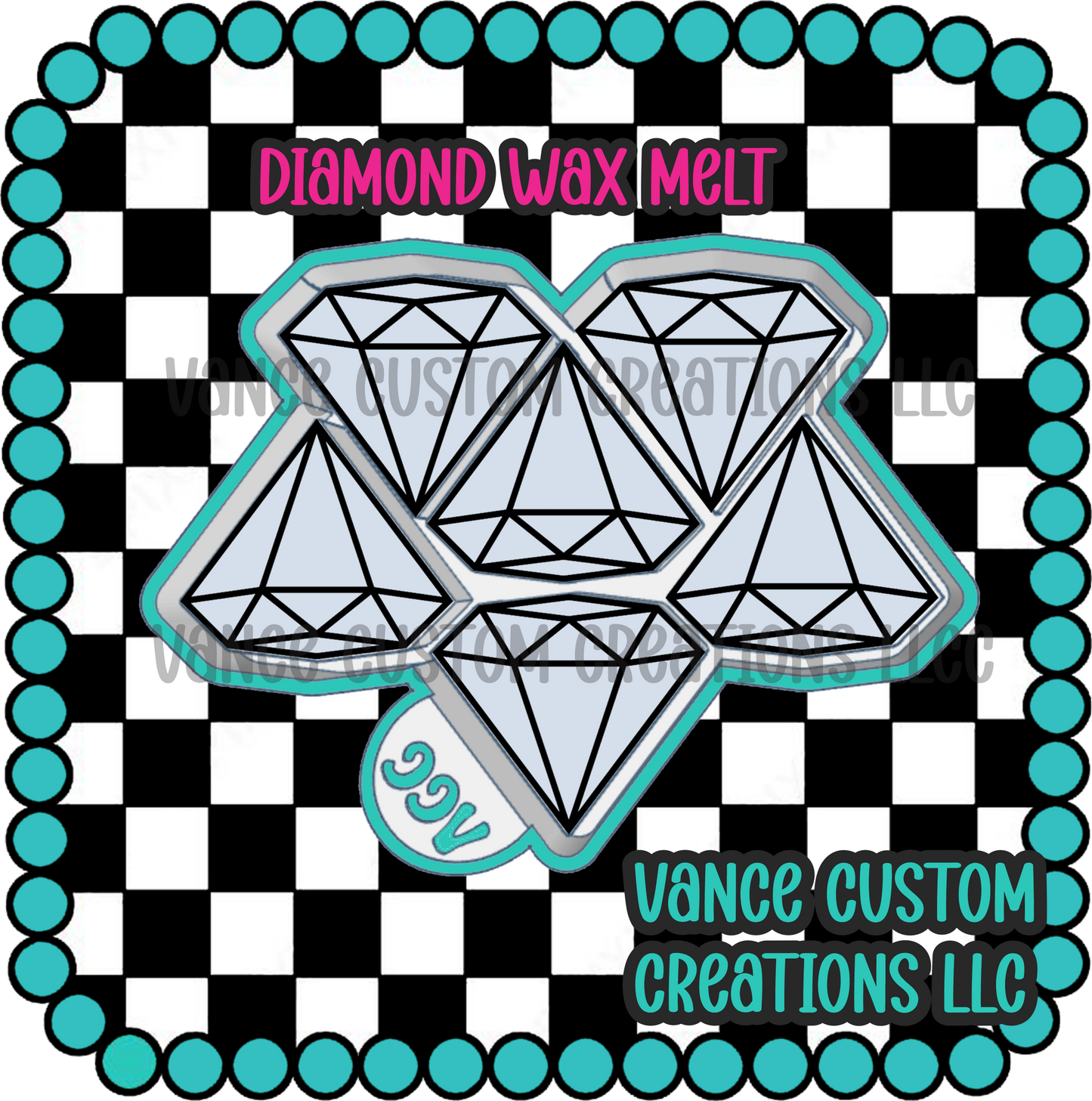 Diamond Wax Melt Mold