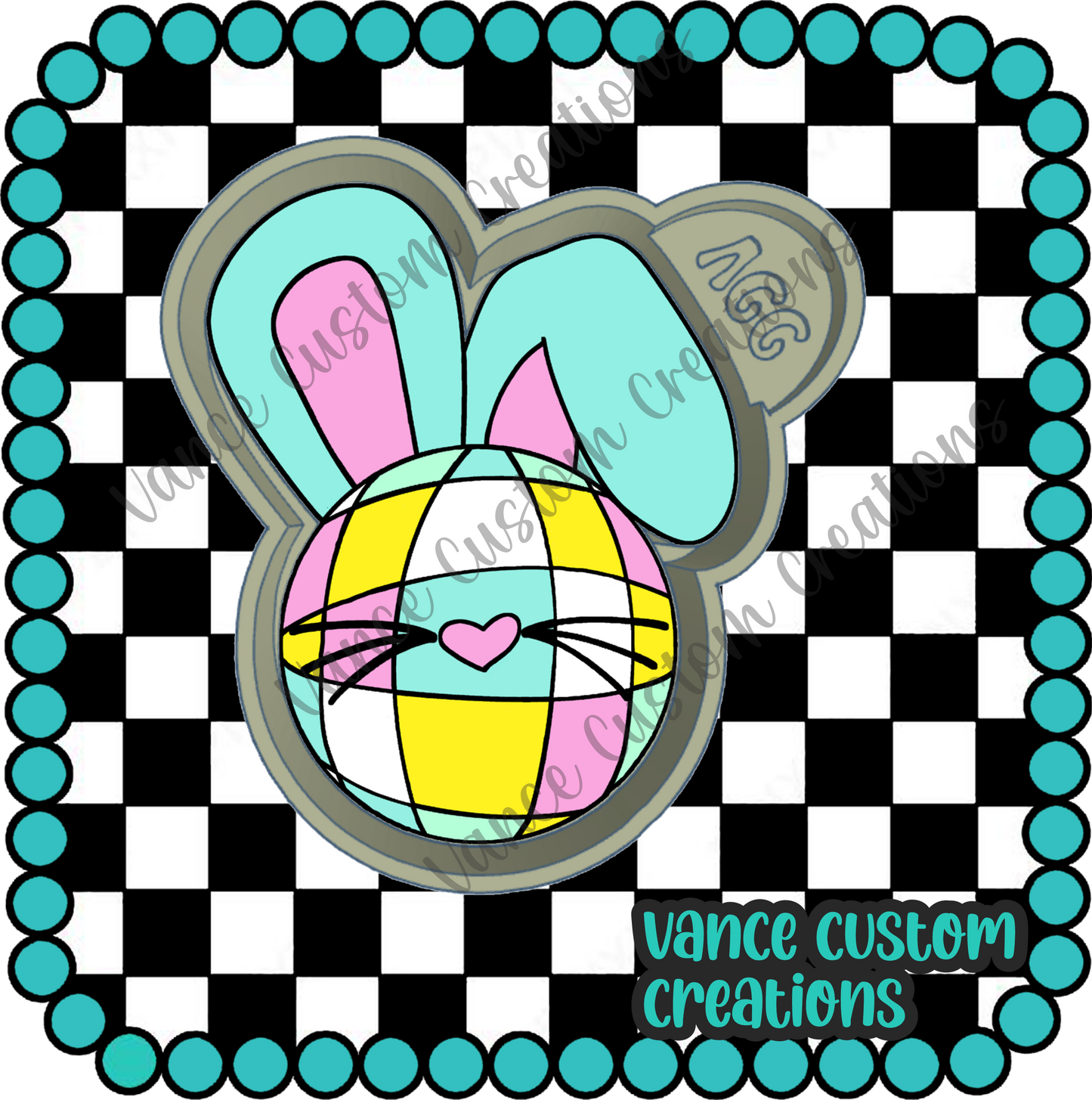 Disco Bunny Freshie Mold