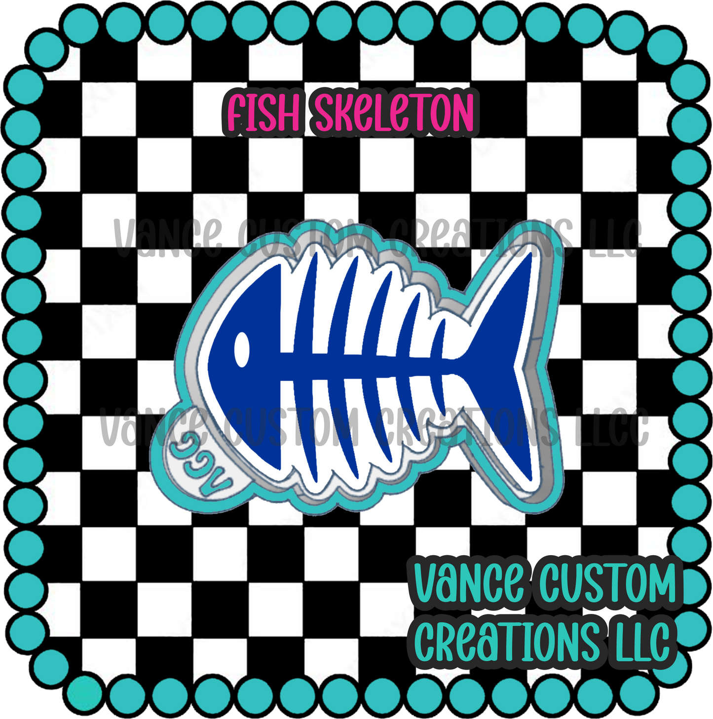 Fish Skeleton Freshie Mold