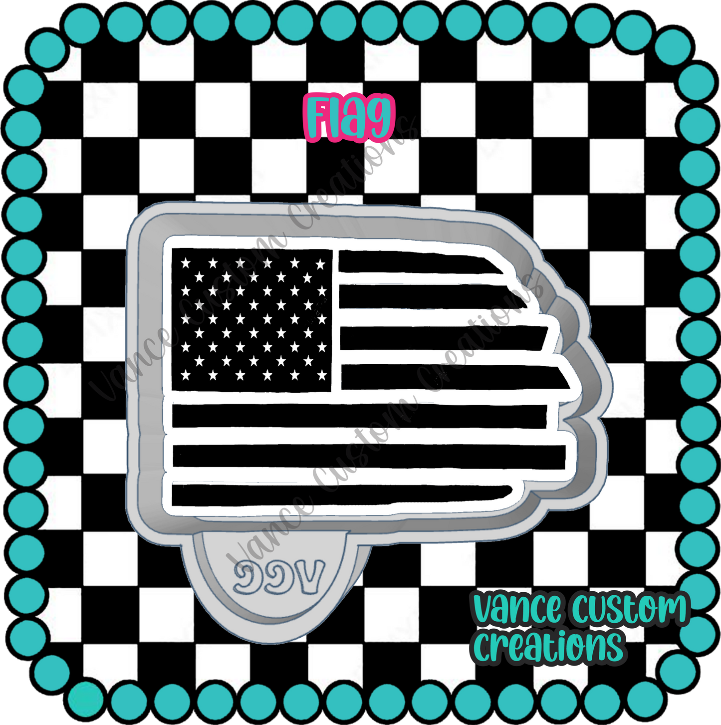 Flag Freshie Mold