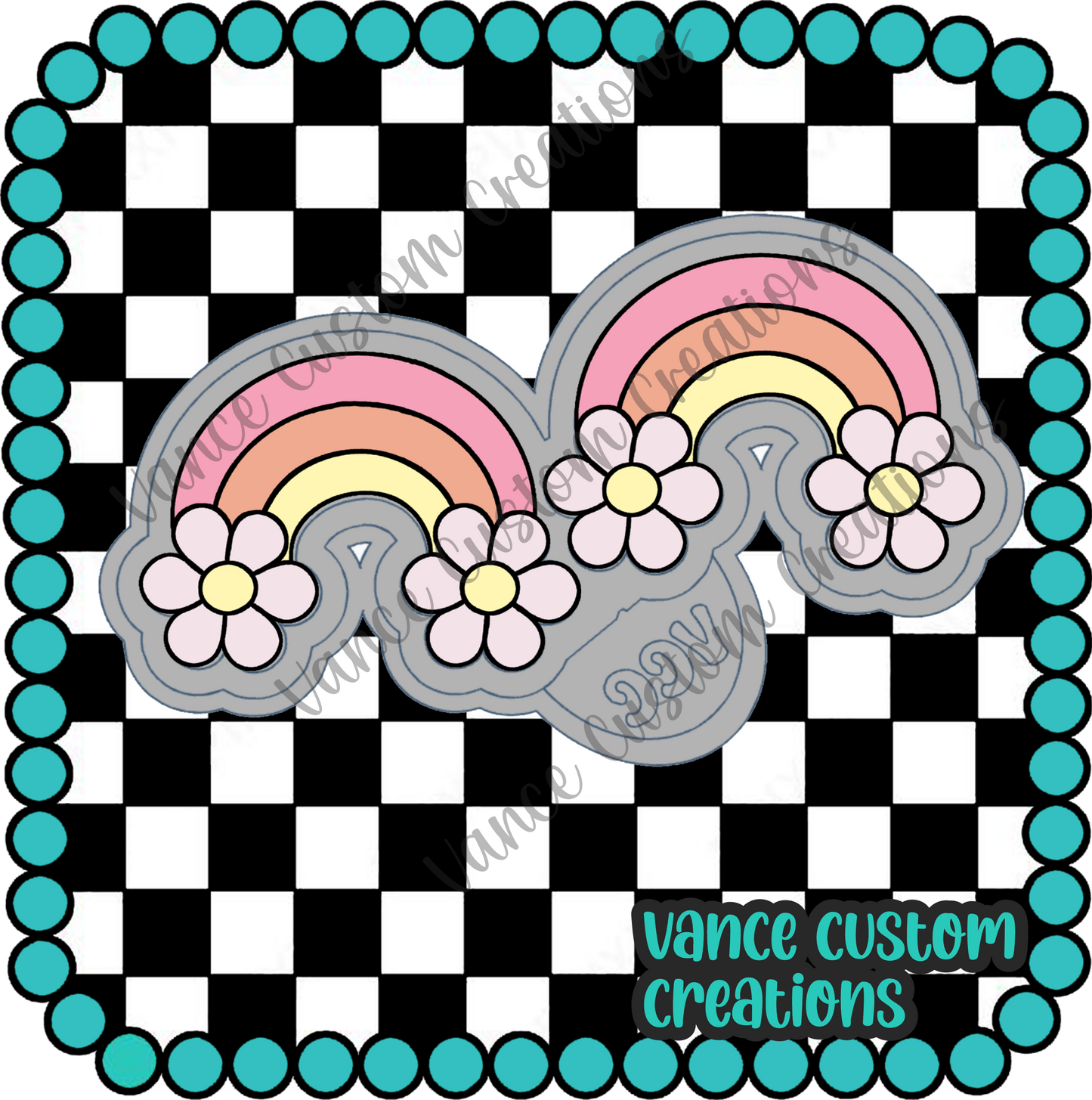 Flowers & Rainbow Ventclip Mold