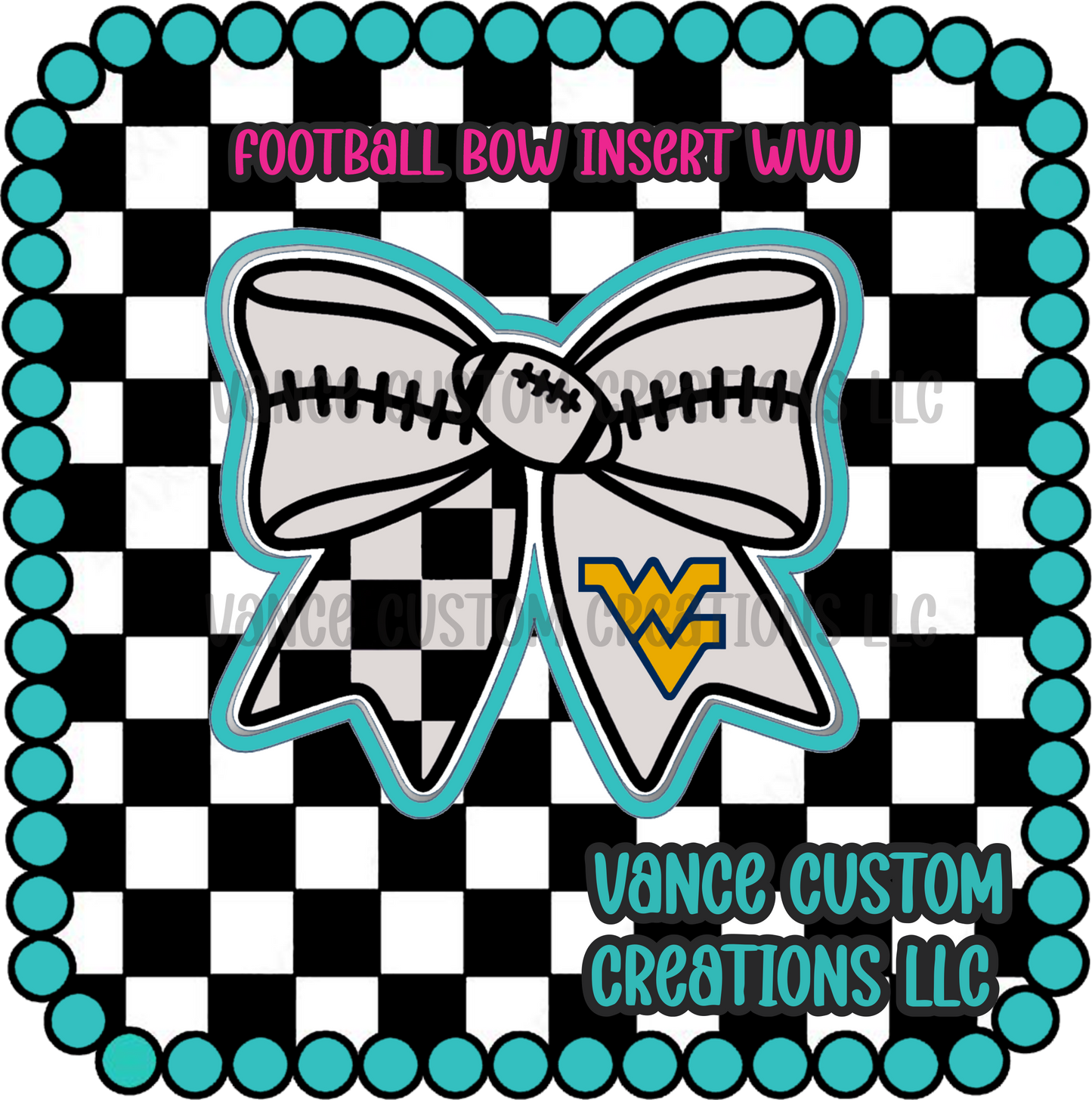 Football Bow Freshie Mold Inserts