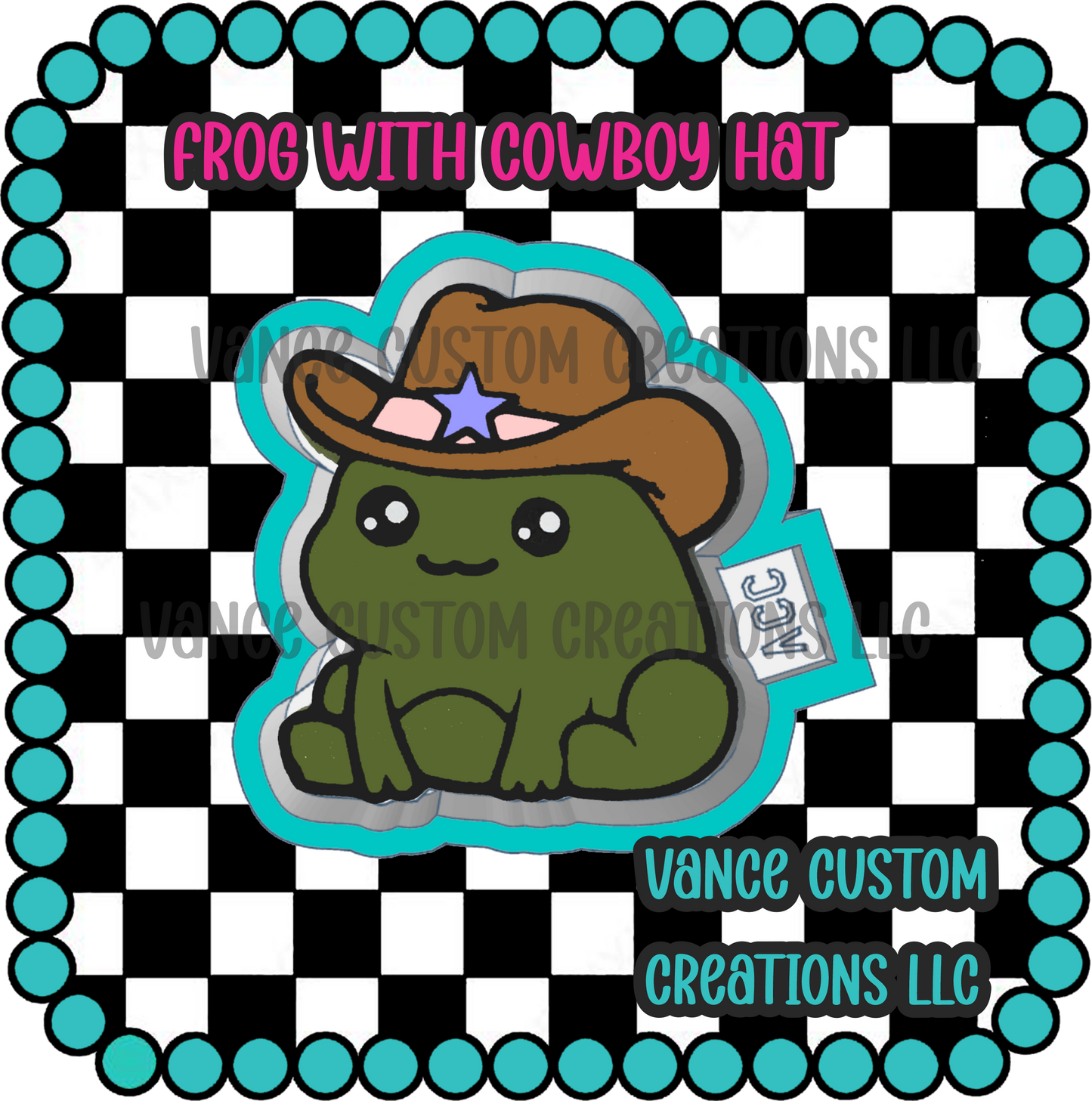 Frog with Cowboy Hat Freshie Mold