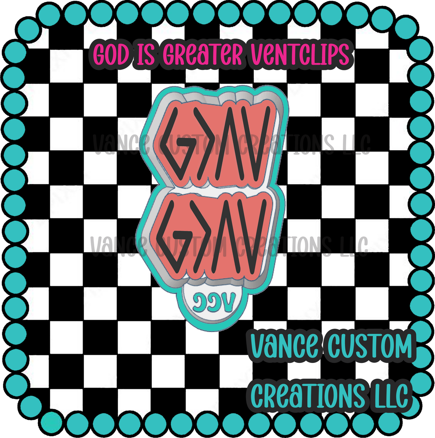 God Is Greater Ventclips Freshie Mold