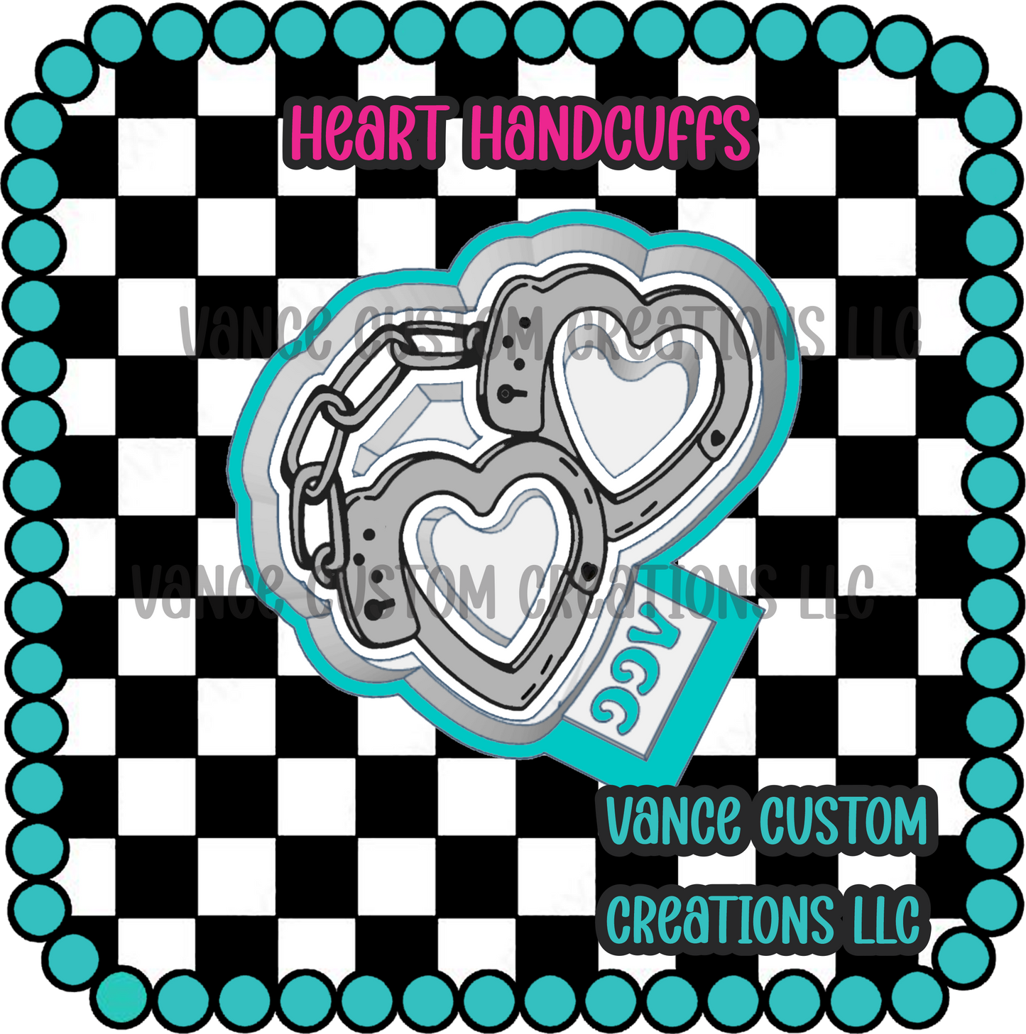 Heart Handcuff Freshie Mold