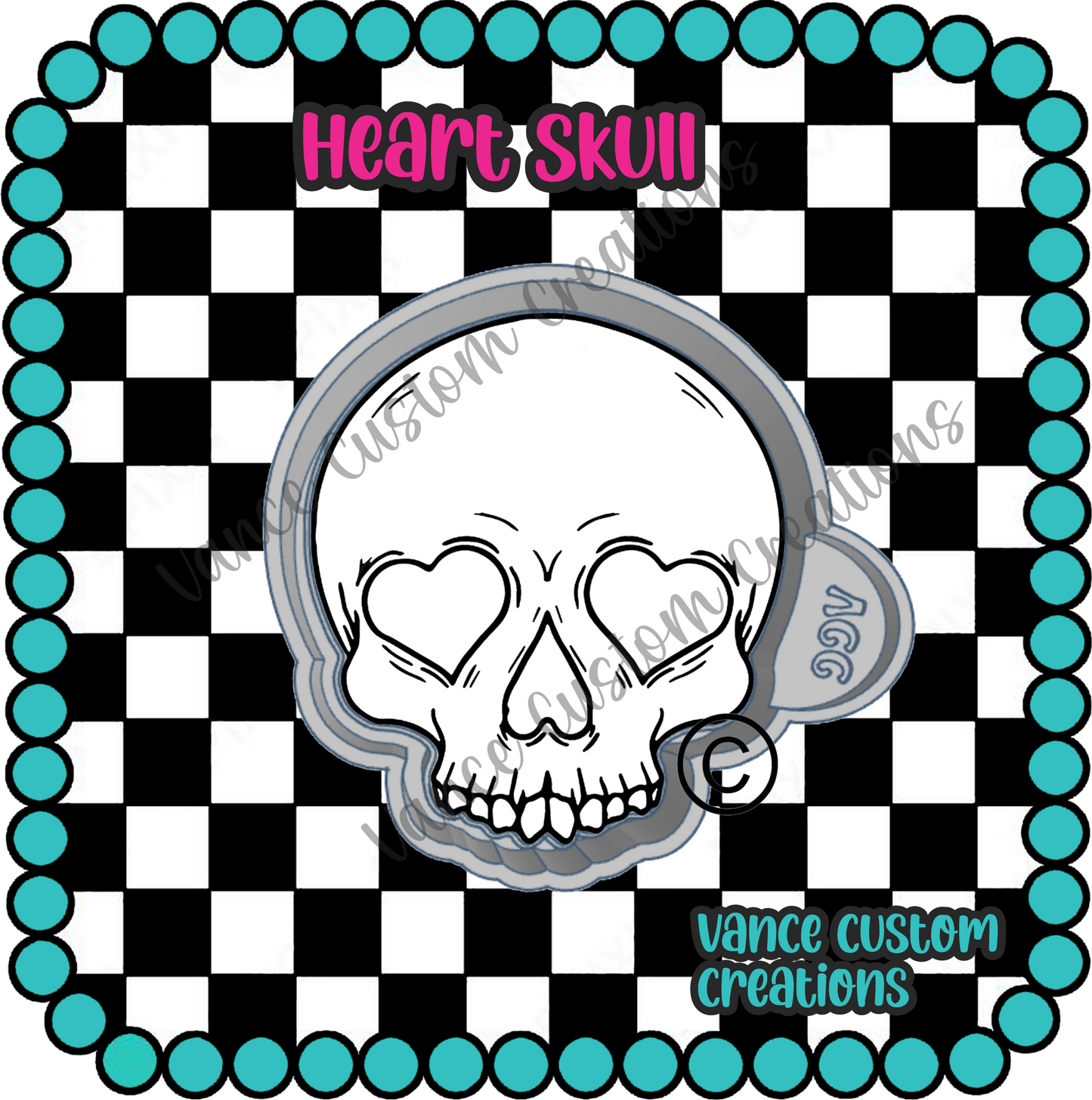 Heart Skull Freshie Mold