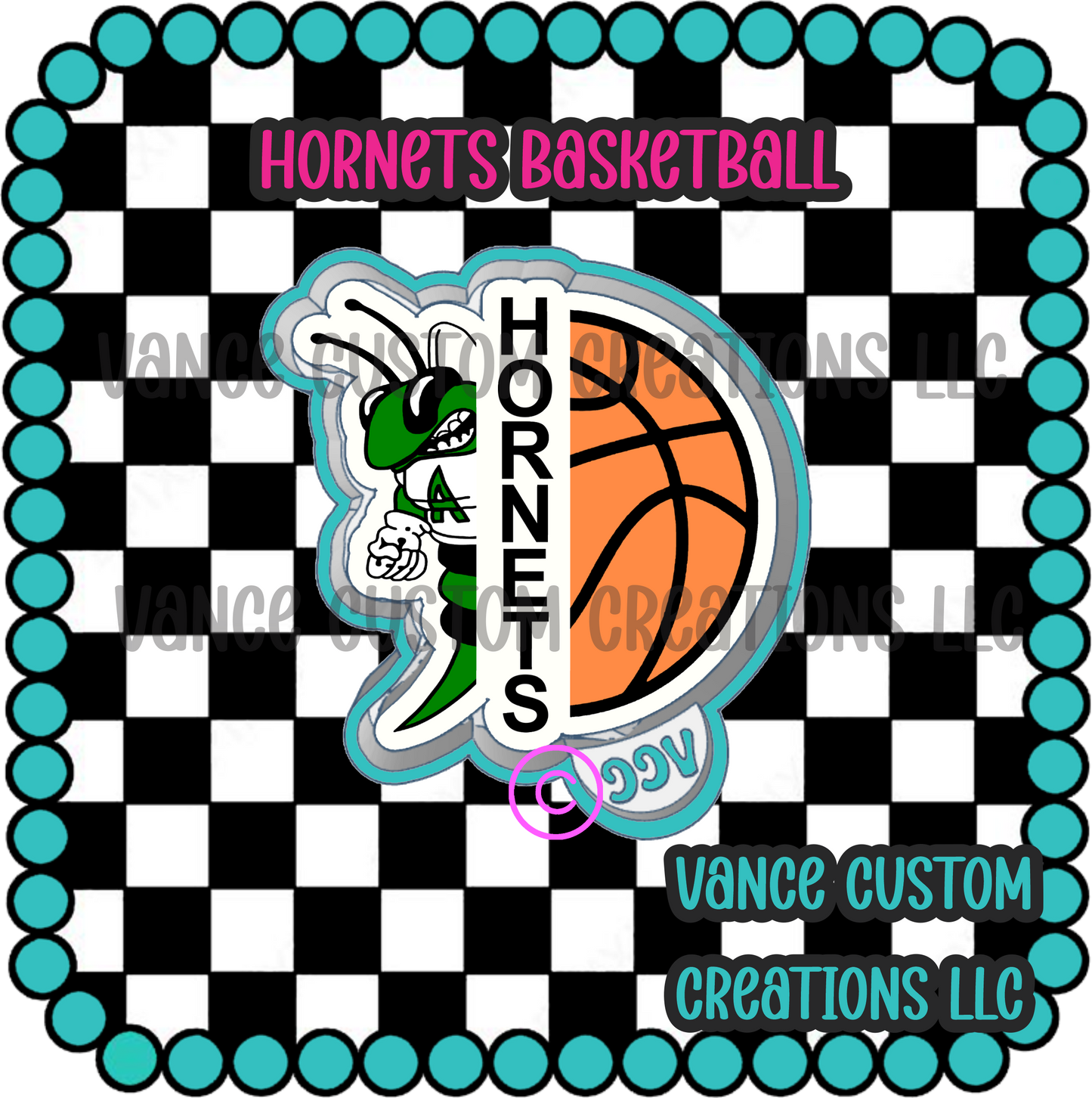 Hornets Basketball Freshie Mold