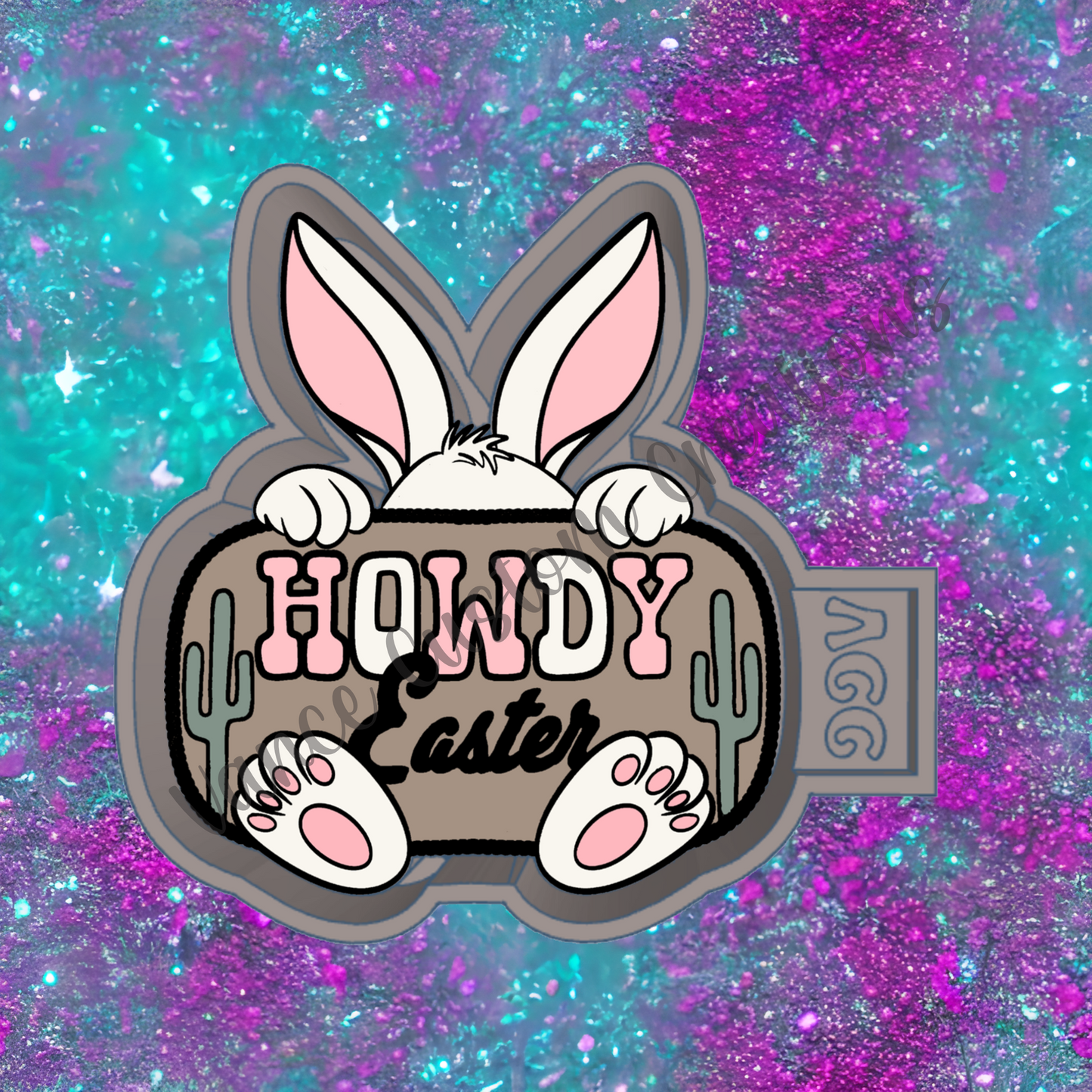 Howdy Bunny Freshie Mold