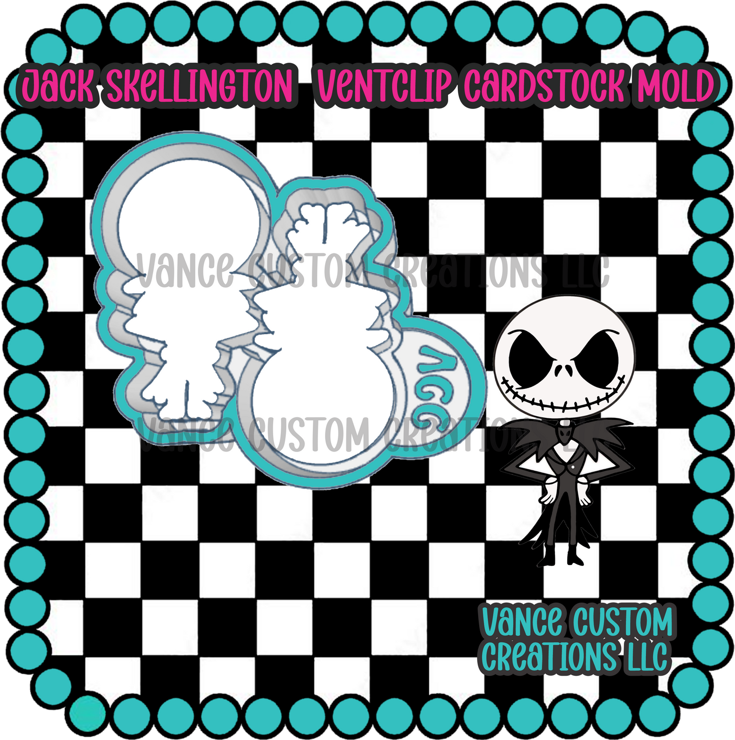 Jack Skellington Ventclip Freshie Mold