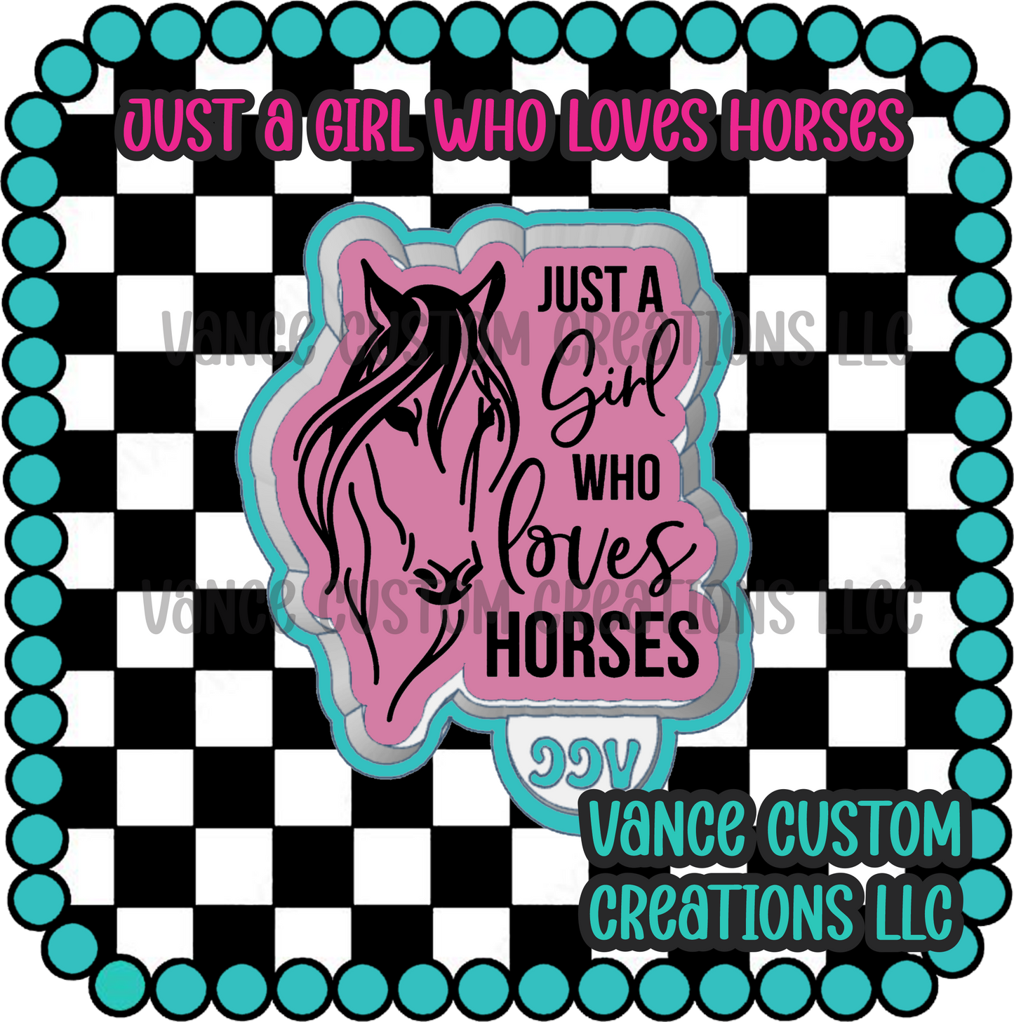 Just A Girl Who Loves Horses Freshie Mold