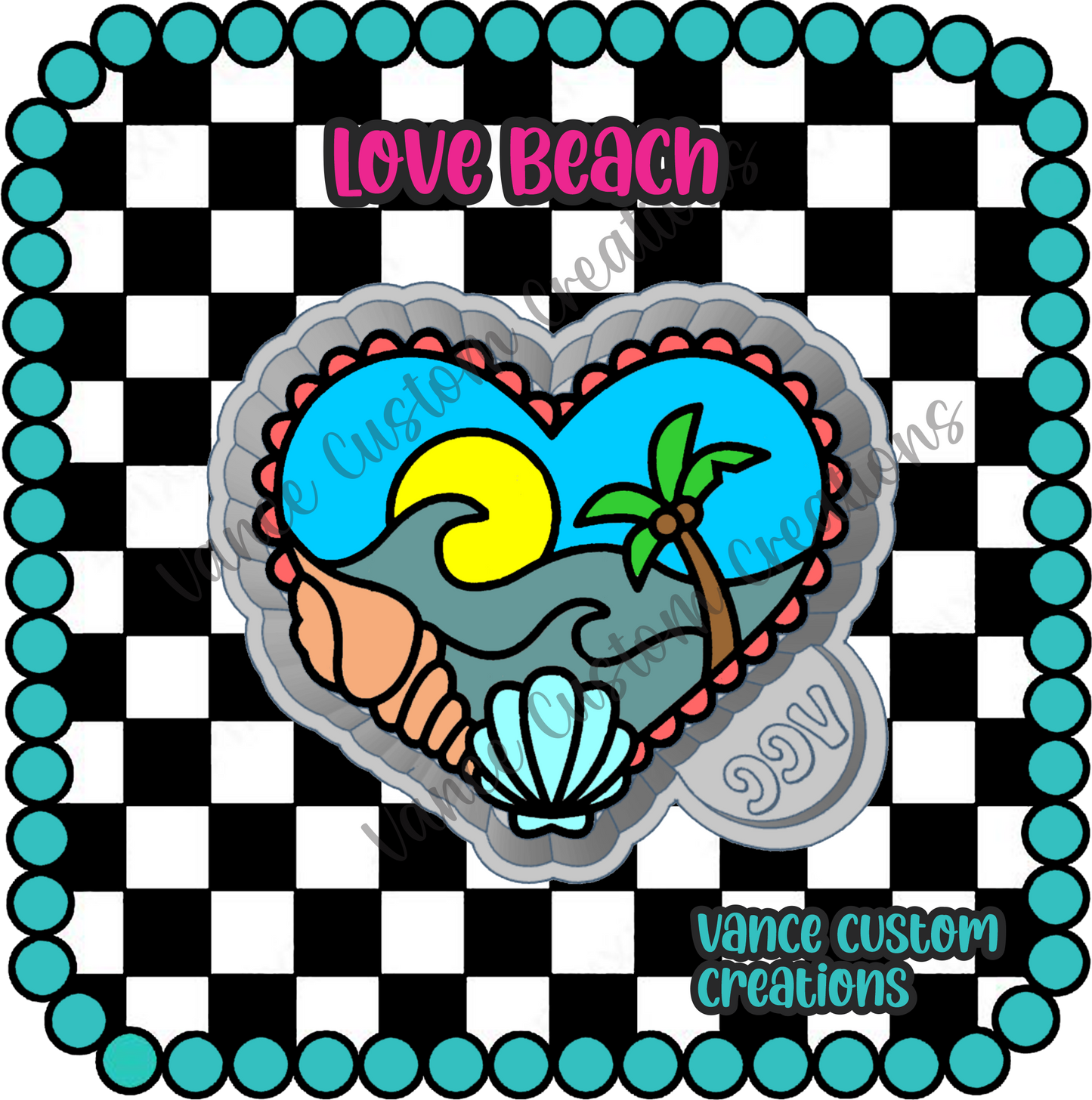 Love Beach Freshie Mold