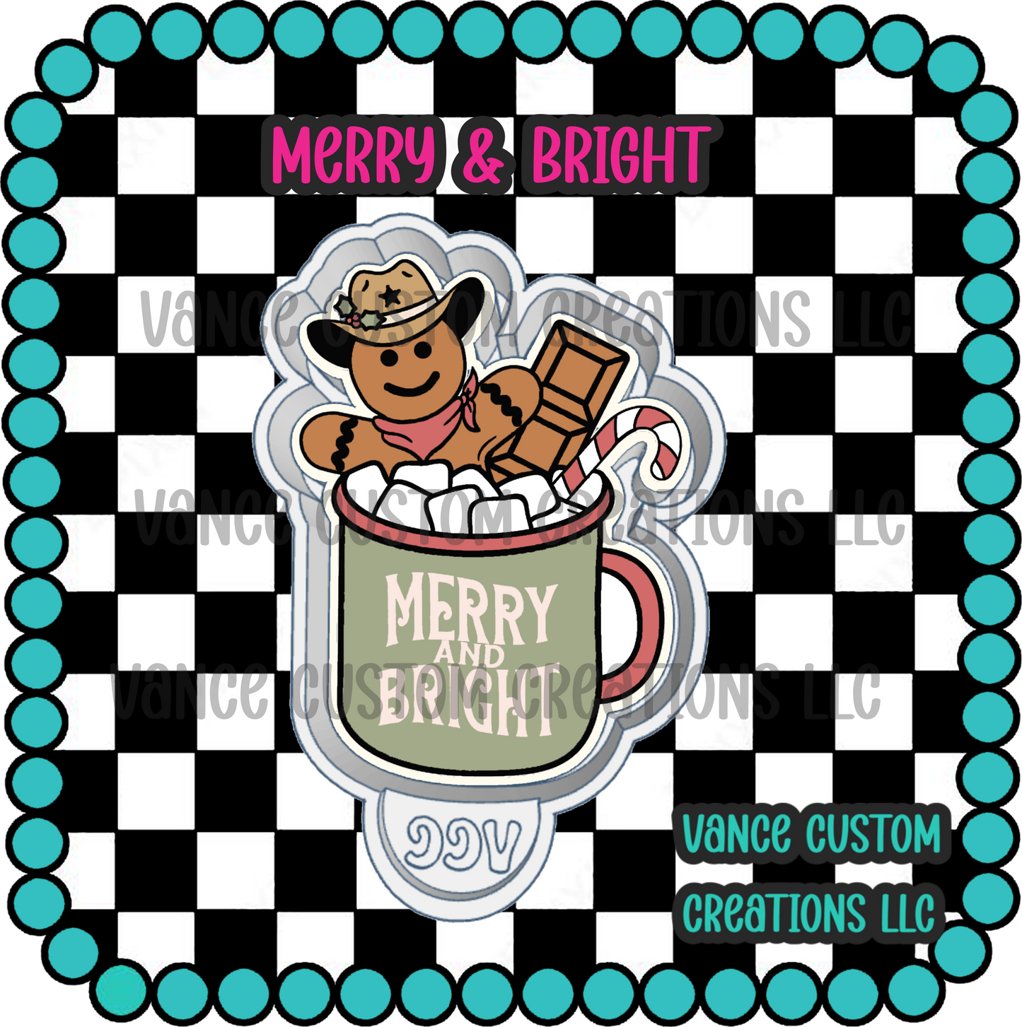 Merry & Bright Freshie Mold